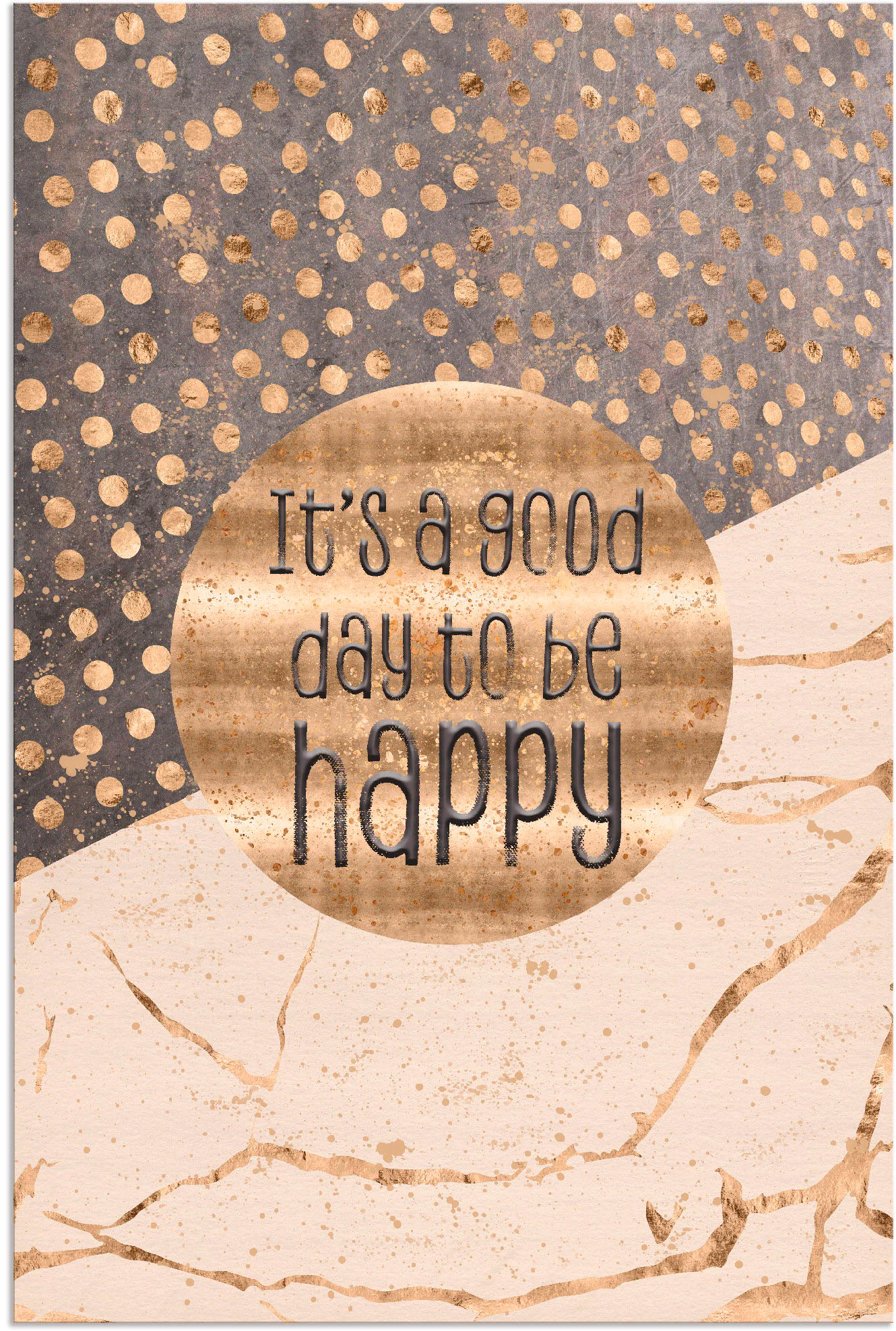 Artland Wandbild »Ein guter Tag um glücklich zu sein«, Sprüche & Texte, (1 günstig online kaufen
