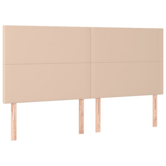 vidaXL Bett, Kopfteile 4 Stk. Cappuccino-Braun 80x5x78/88 cm Kunstleder günstig online kaufen