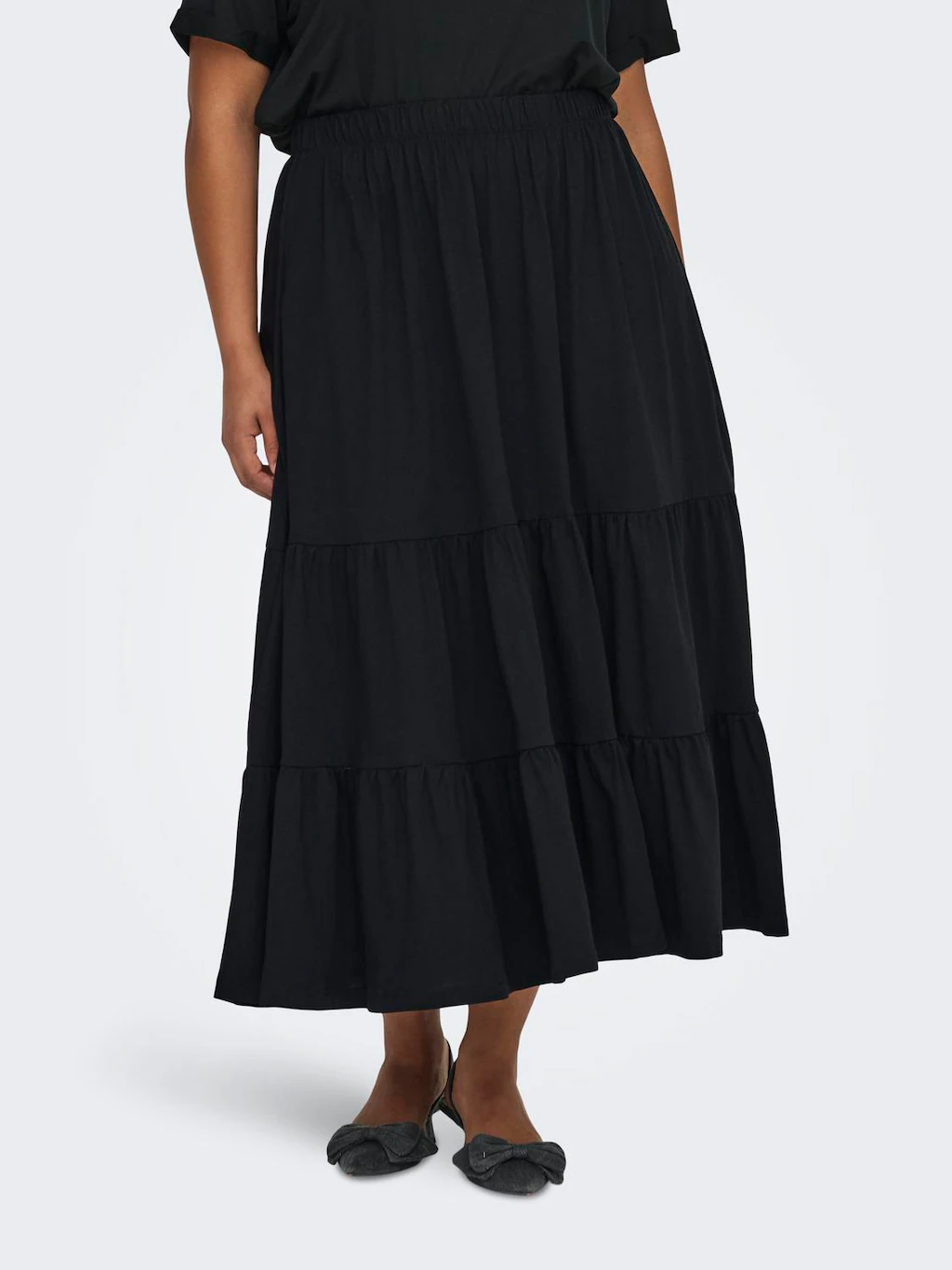 ONLY CARMAKOMA Maxirock "CARMAY LIFE MAXI SKIRT JRS", mit Volant günstig online kaufen