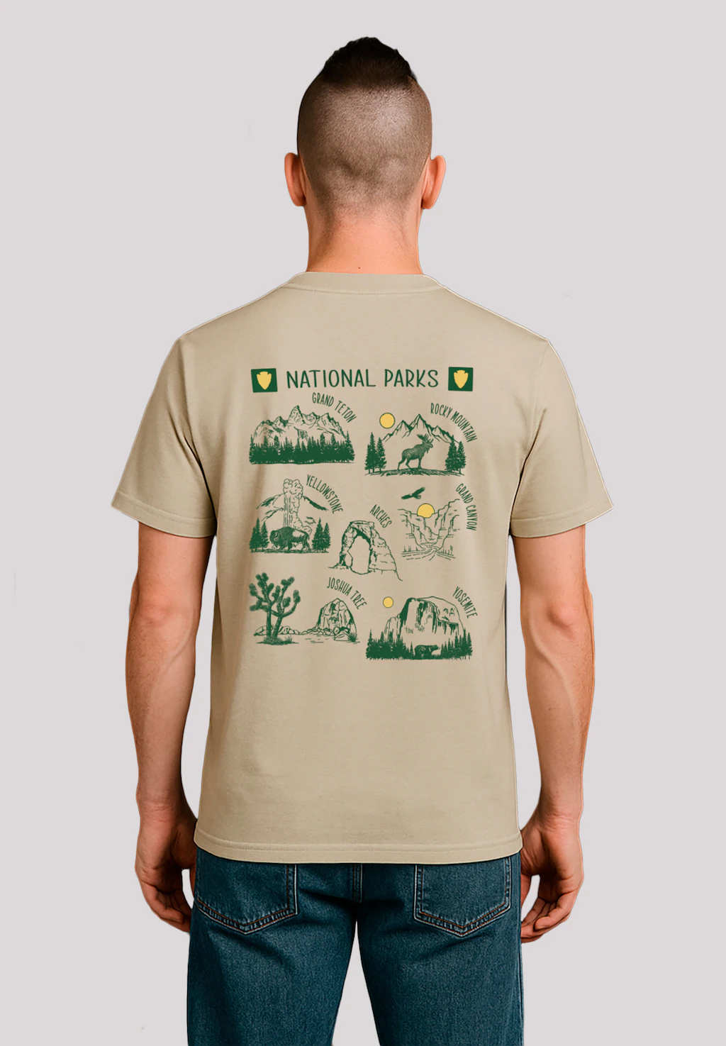 F4NT4STIC T-Shirt "US National Parks Montage", Premium Qualität günstig online kaufen