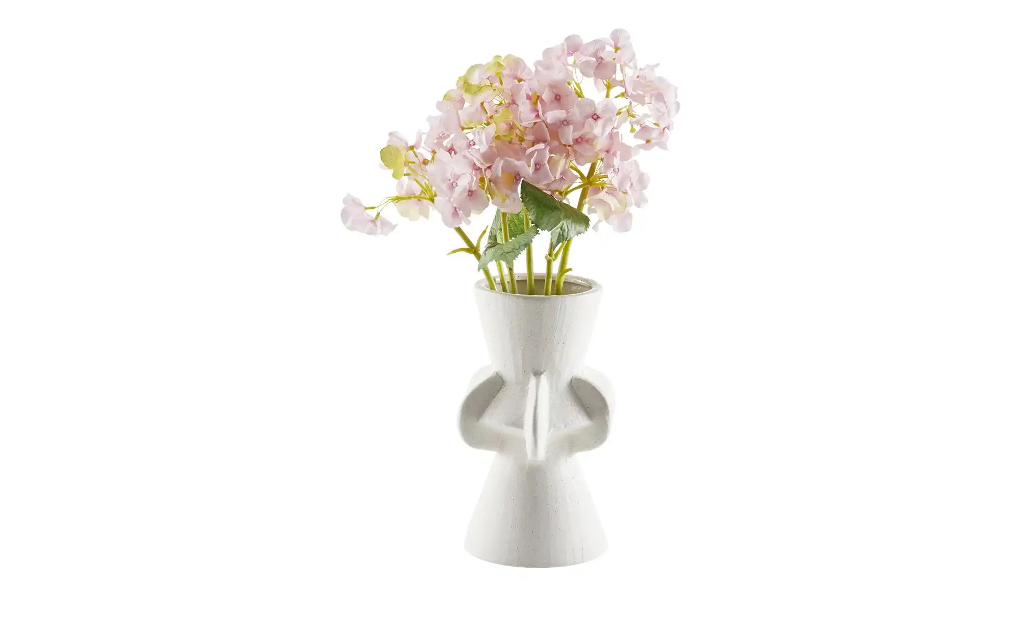 HOME STORY Vase ¦ weiß ¦ Steinzeug ¦ Maße (cm): B: 13,5 H: 22,7 Accessoires günstig online kaufen