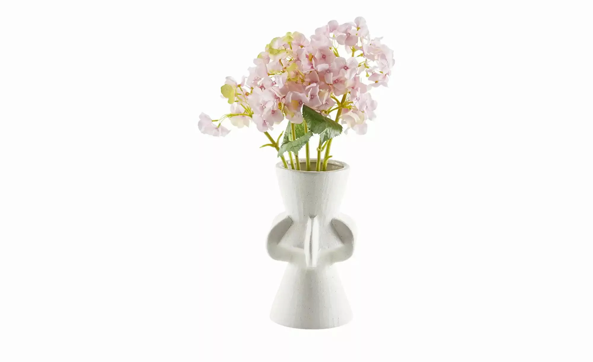 HOME STORY Vase   ¦ weiß ¦ Steinzeug ¦ Maße (cm): B: 13,5 H: 22,7 Accessoir günstig online kaufen