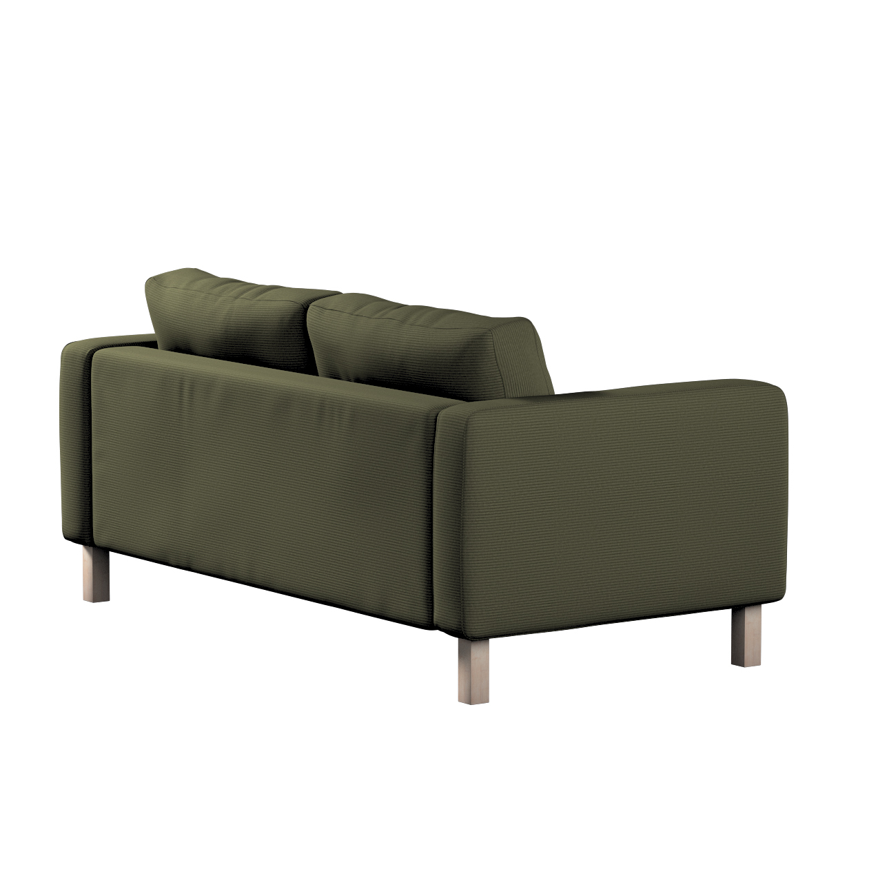 Bezug für Karlstad 2-Sitzer Sofa nicht ausklappbar, olivgrün, Sofahusse, Ka günstig online kaufen