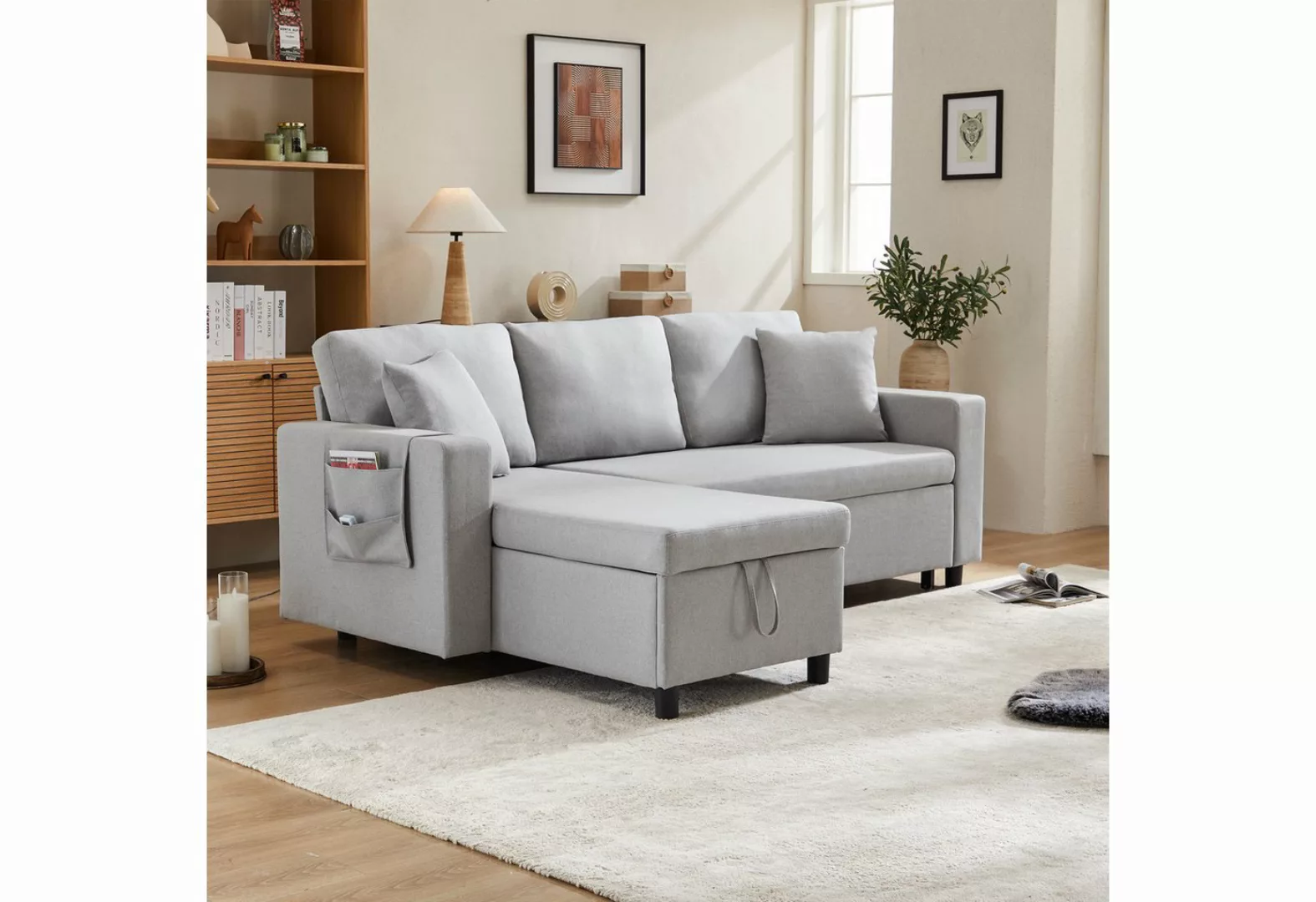 MODFU Sofa Ecksofa Schlafsofa Kindersofa Loungesofa, mit Schlaffunktion, L- günstig online kaufen