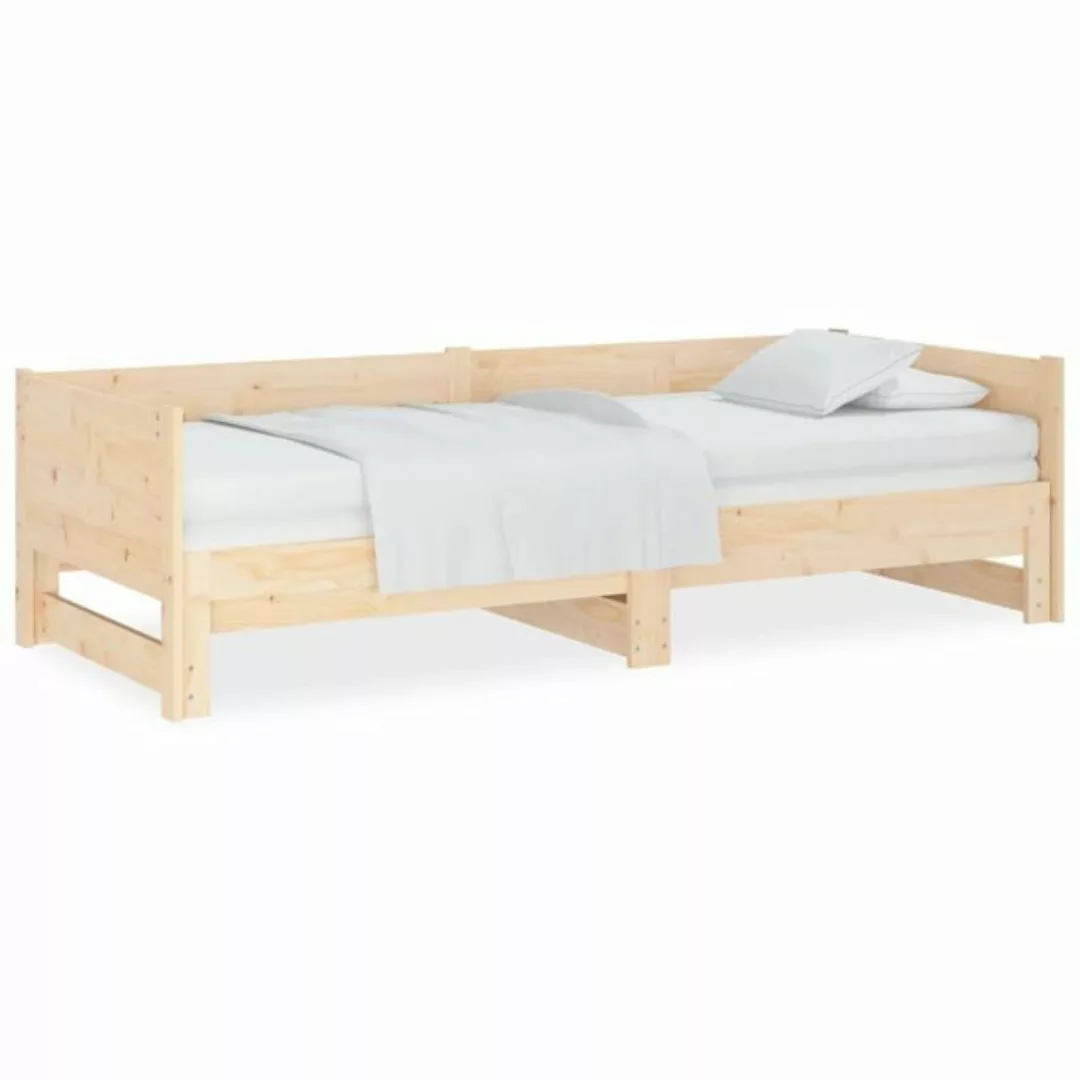 furnicato Bett Ausziehbares Tagesbett Massivholz Kiefer 2x(80x200) cm (1-tl günstig online kaufen