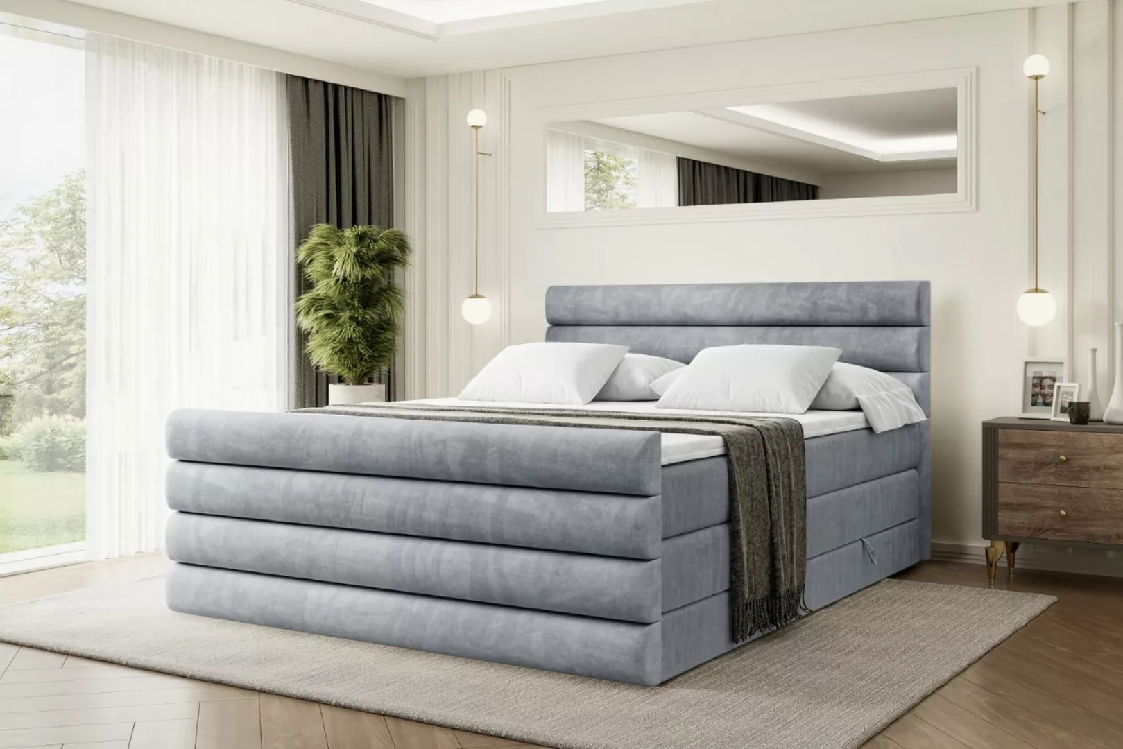 ALTDECOR Boxspringbett CELESTIA-Z KING (Multipocket-Matratze H4, H3 Matratz günstig online kaufen