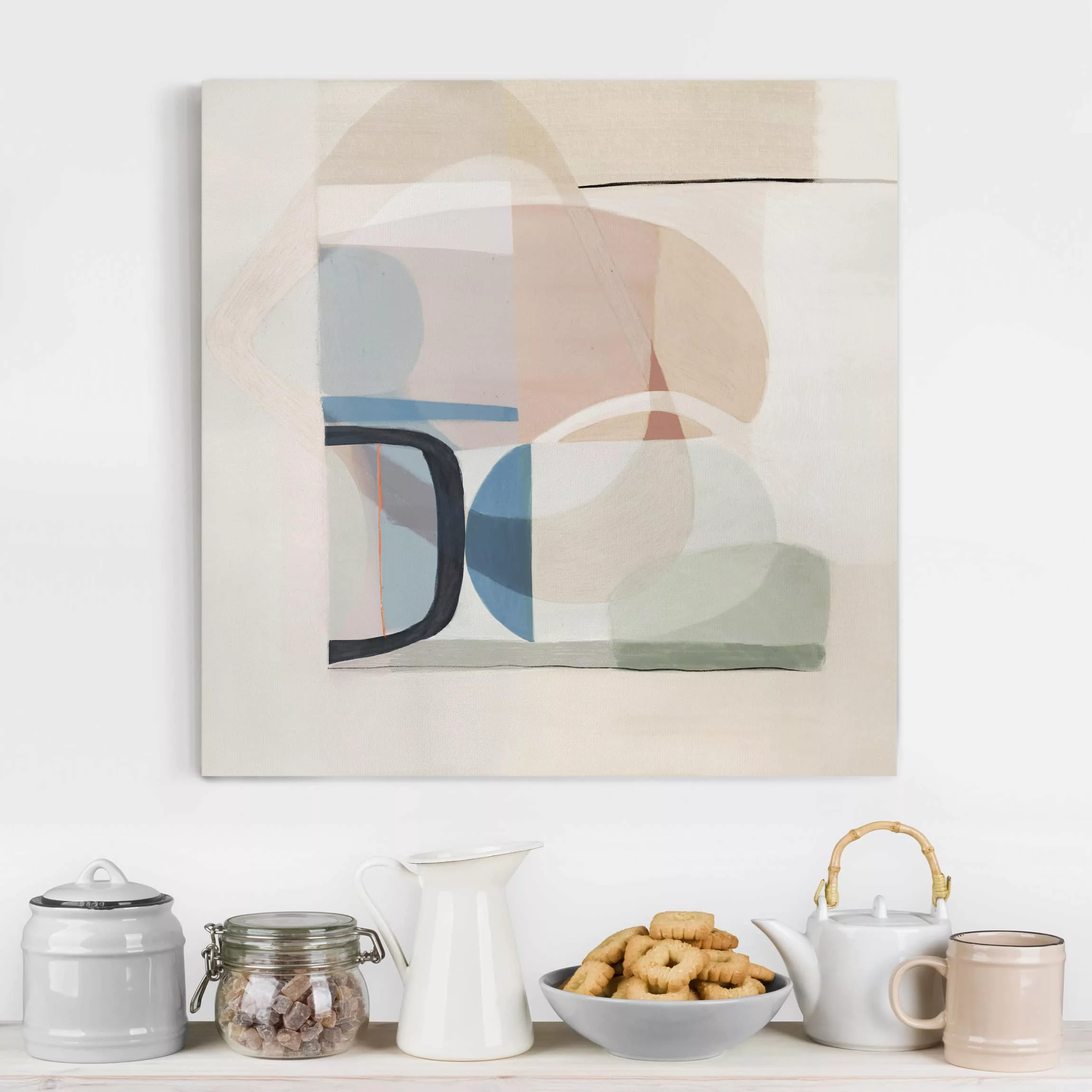 Leinwandbild Abstrakt - Quadrat Multiform III günstig online kaufen