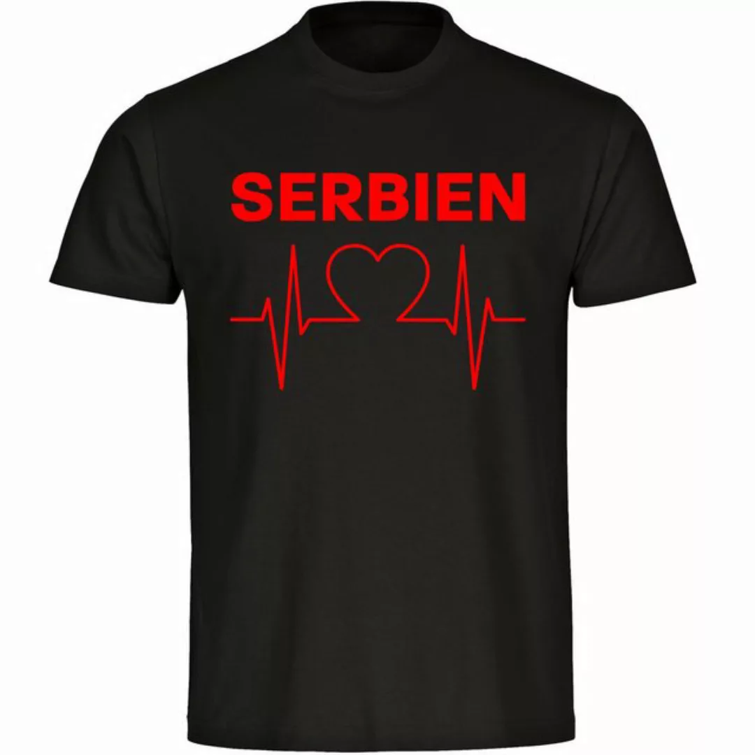 multifanshop T-Shirt Herren Serbien - Herzschlag - Männer günstig online kaufen