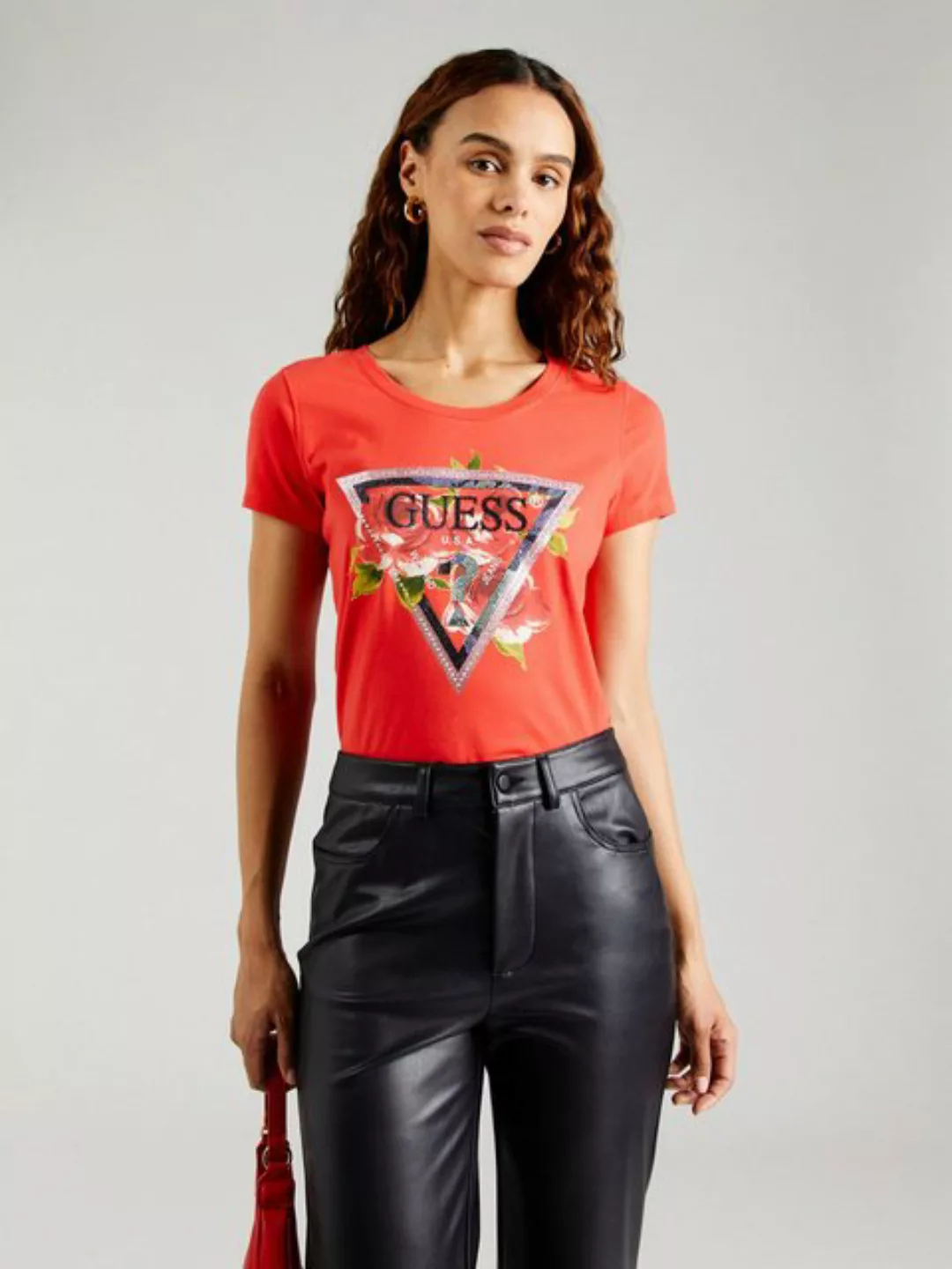 Guess T-Shirt ROSES (1-tlg) Ziersteine günstig online kaufen