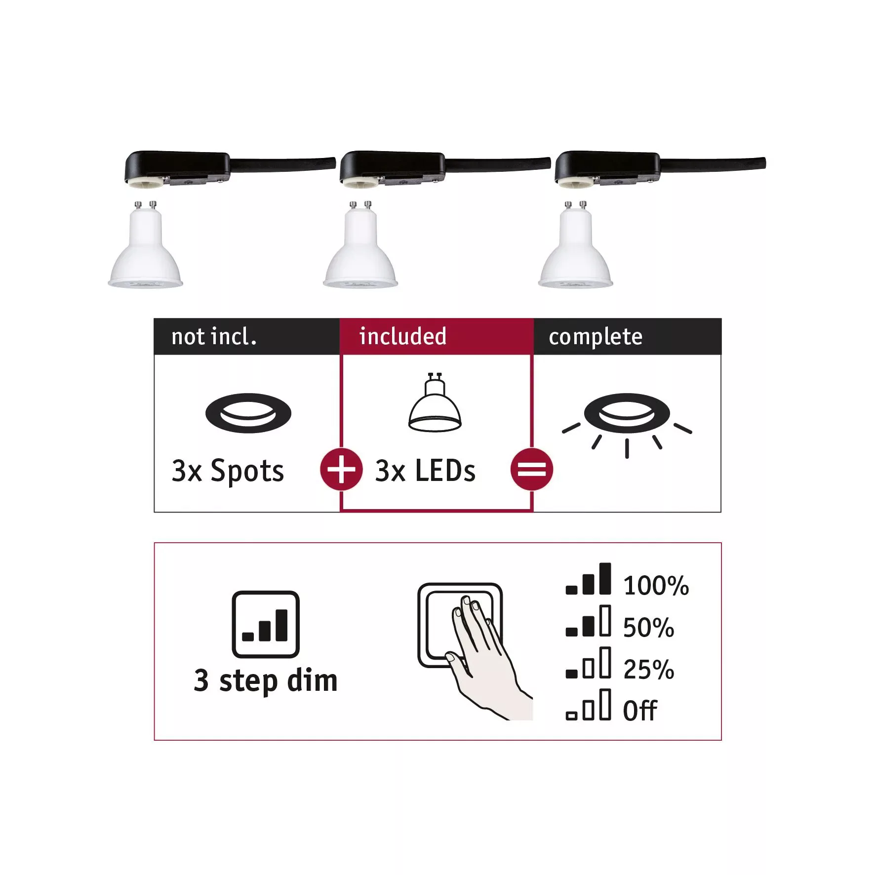 Paulmann LED-Leuchtmittel Choose 3er Set 3x6W günstig online kaufen