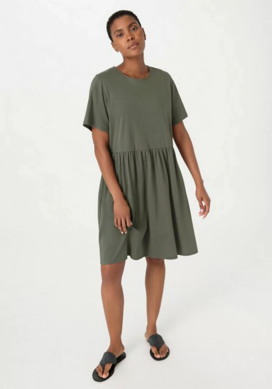 Hessnatur Jerseykleid Mini Regular aus reiner Bio-Baumwolle (1-tlg) günstig online kaufen