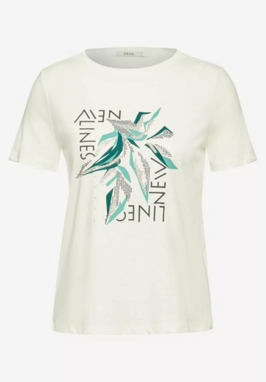 Cecil T-Shirt Multi Leaves FP T-Shirt günstig online kaufen