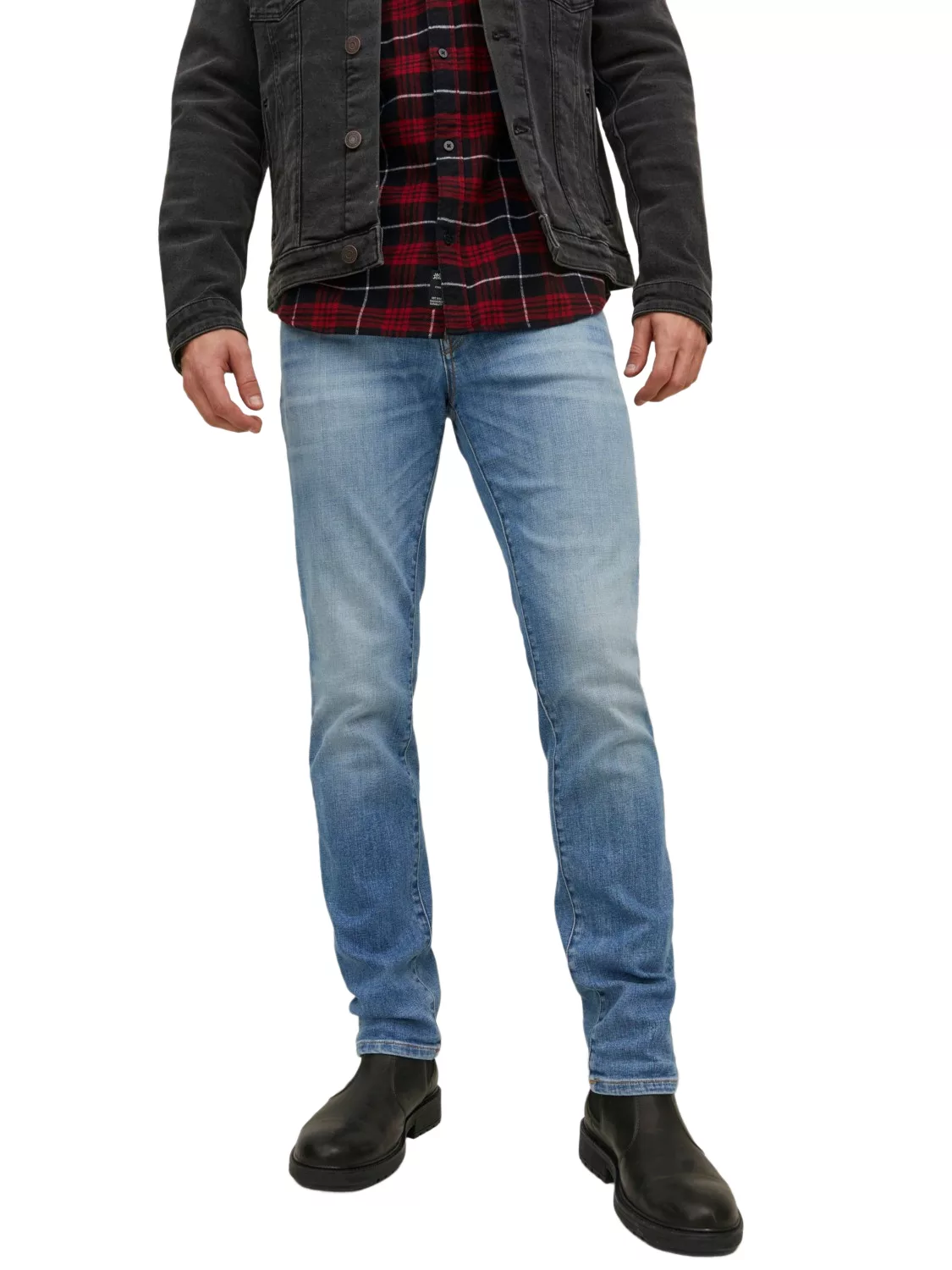 Jack & Jones Herren Jeans JJITIM JJDAVIS JJ 074 - Slim Fit - Blau - Blue De günstig online kaufen