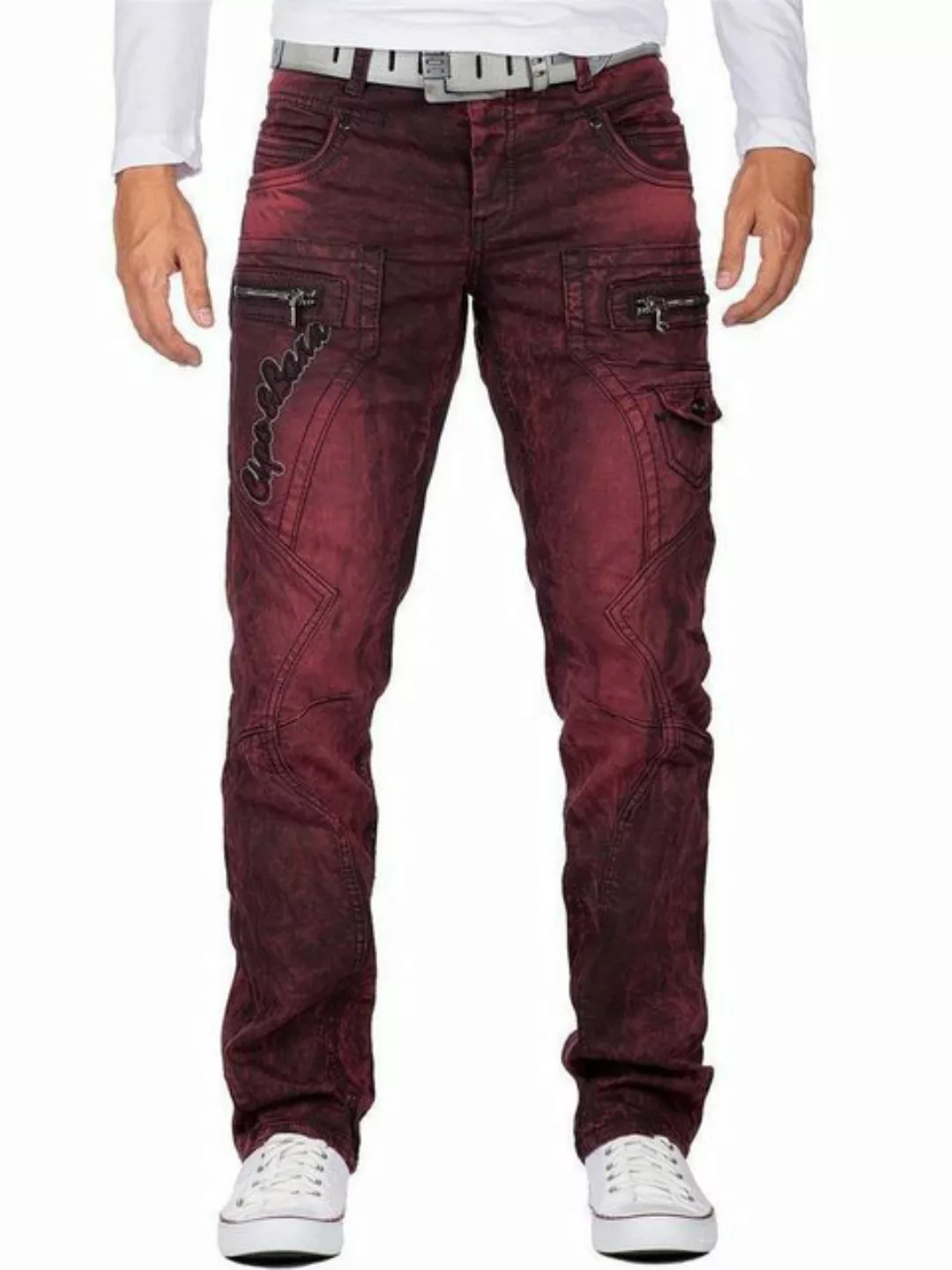 Cipo & Baxx 5-Pocket-Jeans Hose BA-CD296 (1-tlg) mit Reißverschlüssen und V günstig online kaufen