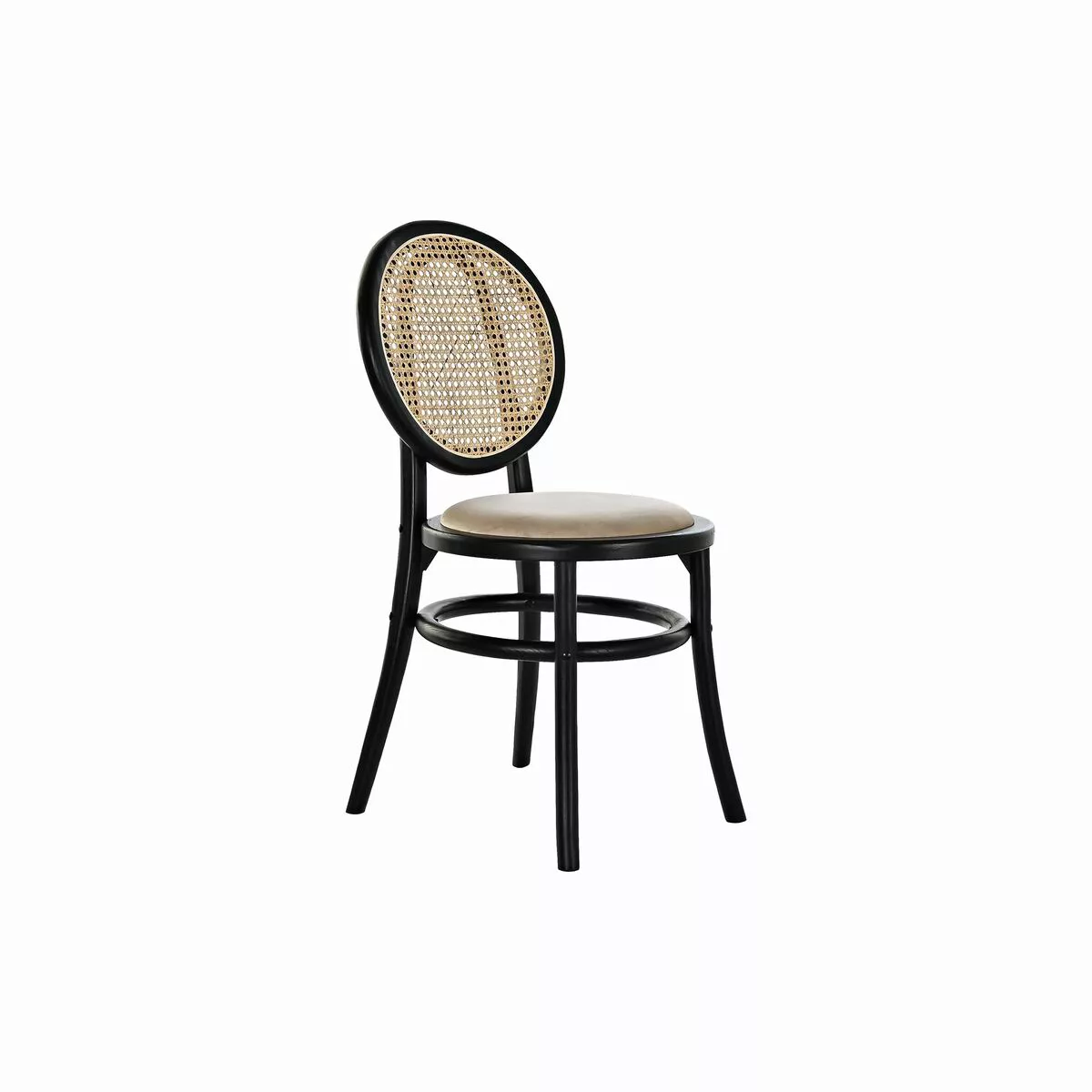 Esszimmerstuhl Dkd Home Decor Schwarz Beige Rattan Vintage Ulme (43 X 43 X günstig online kaufen