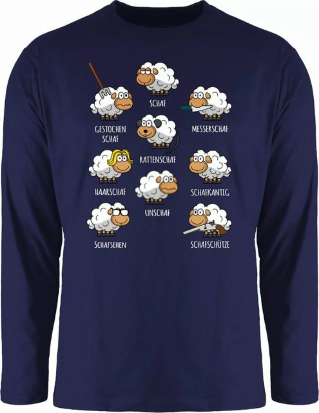 Shirtracer Rundhalsshirt Schafe Schäfchen Schäfer Schaf Sheep Schafbauer Lu günstig online kaufen