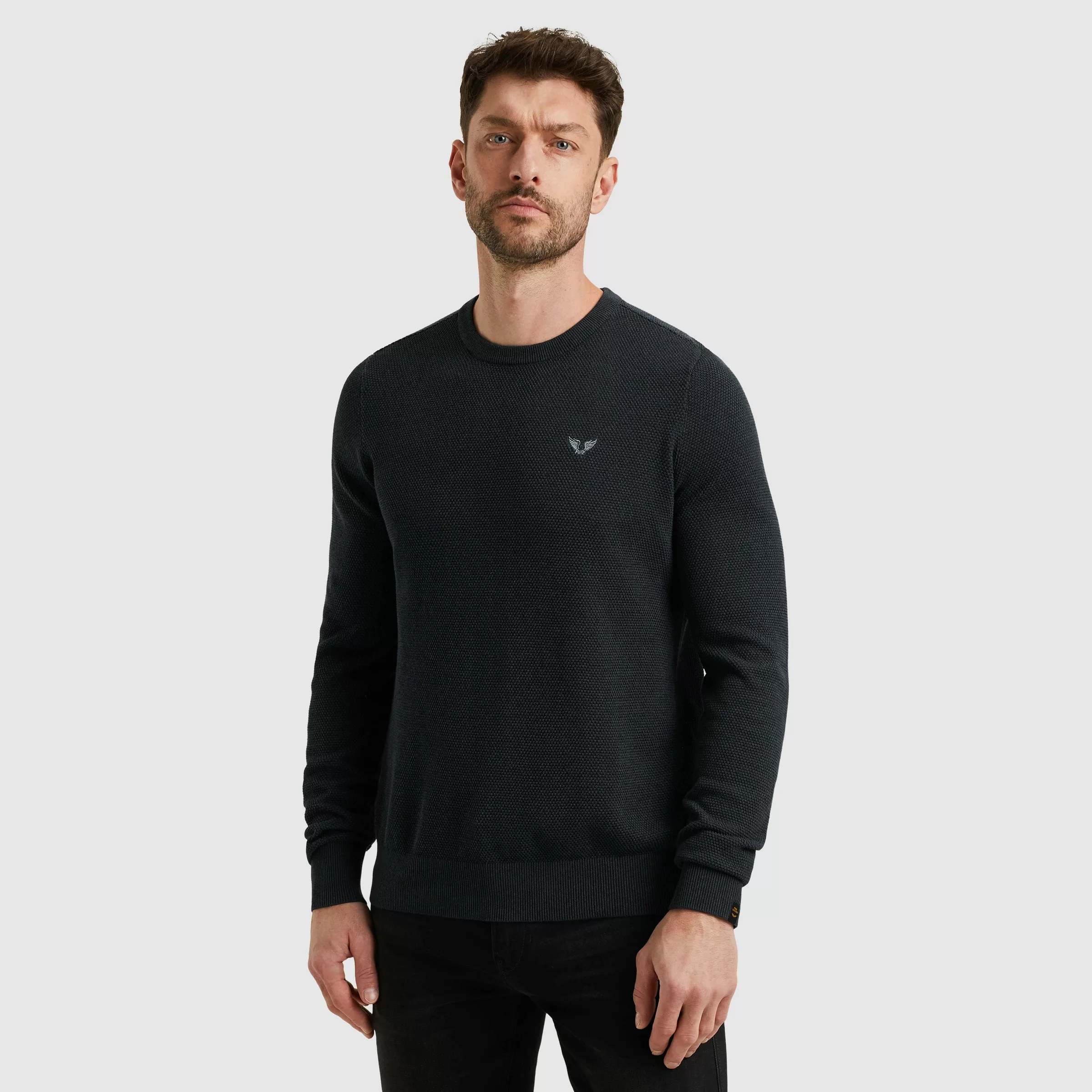 PME LEGEND Rundhalspullover, mit Logo Stickerei günstig online kaufen
