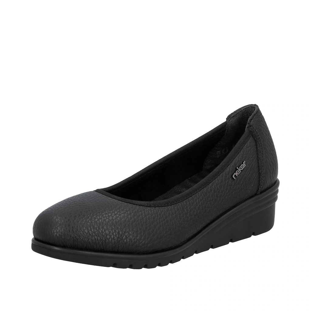 Rieker Keilpumps, Ballerina, Schlupfschuh, Slipper mit leichter Struktur im günstig online kaufen
