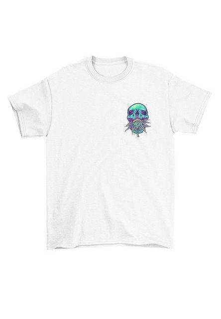 Novux T-Shirt Kush skull Herren Tshirt Farbe Weiß (1-tlg) aus Baumwolle günstig online kaufen