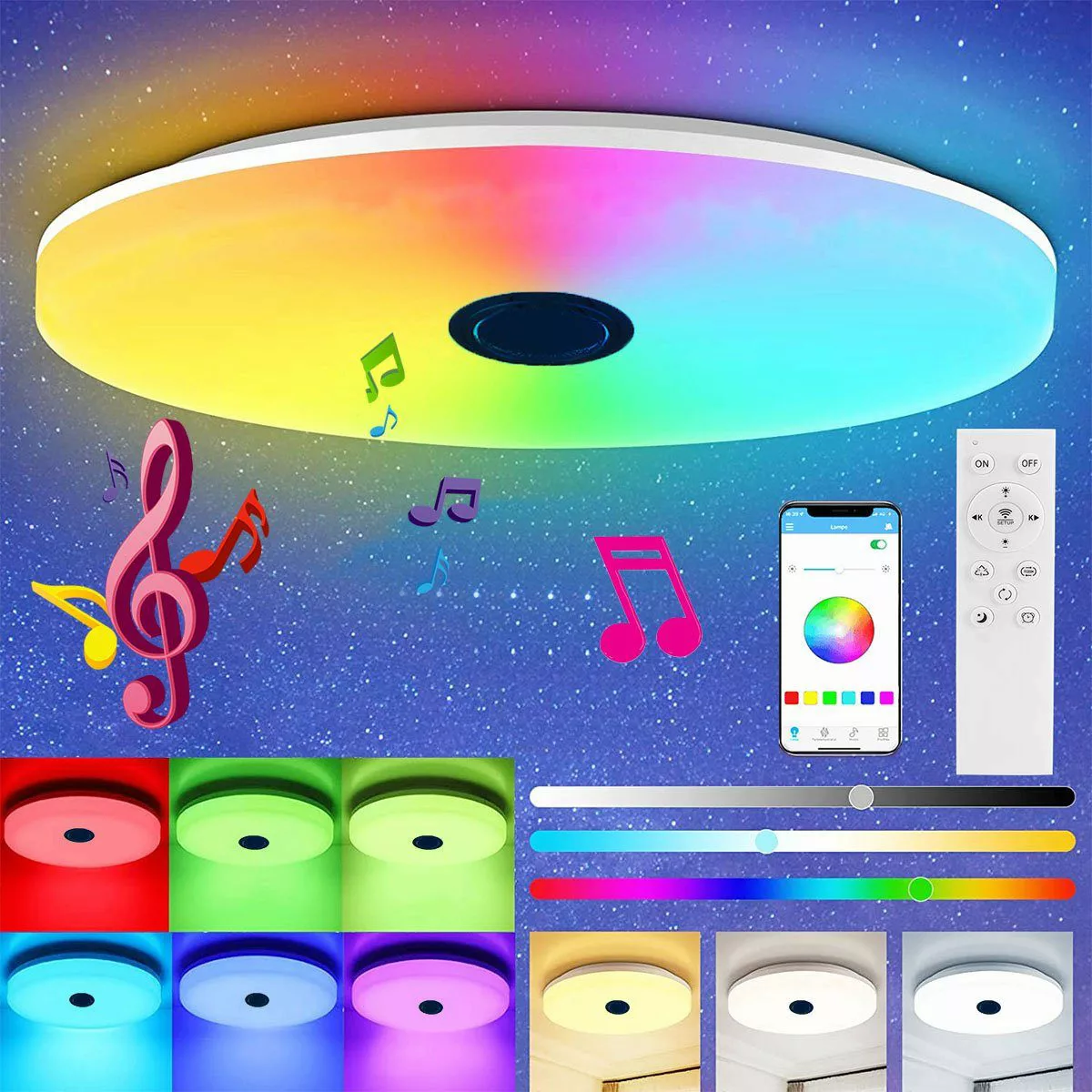 oyajia Deckenleuchte RGB Dimmbar Streamer-Licht Deckenlampe günstig online kaufen