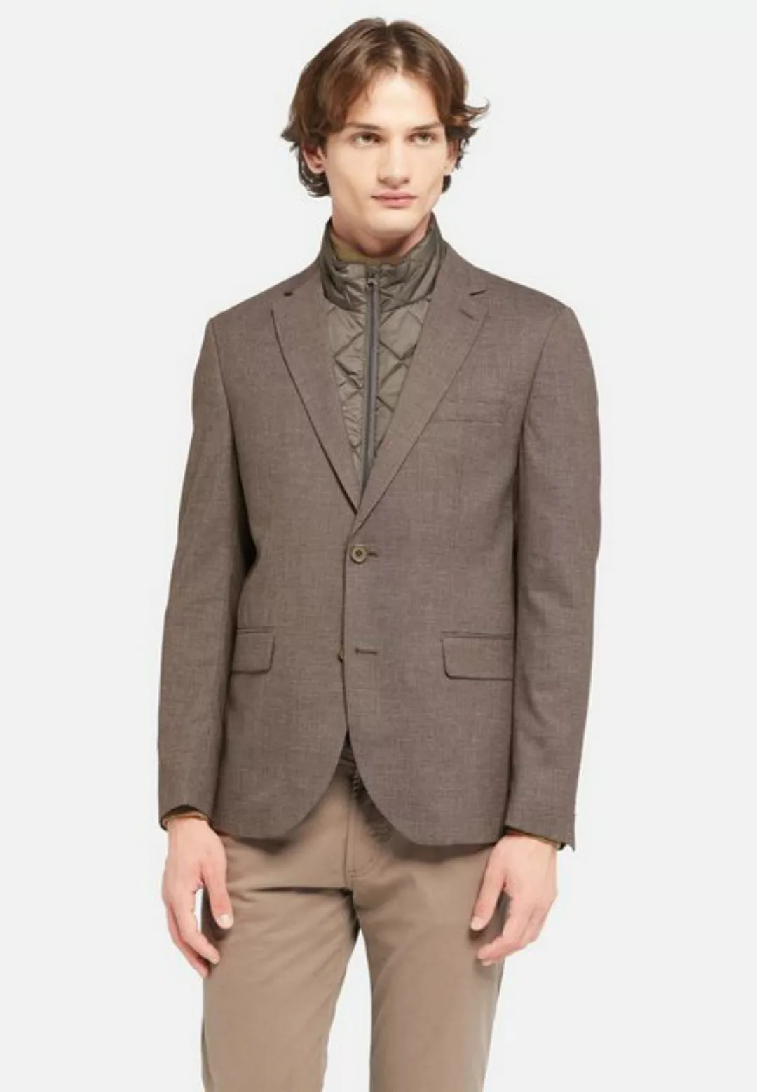 Lawrence Grey Jackenblazer Outdoor-sacco Gemustert Slim Fit 1-reihig günstig online kaufen