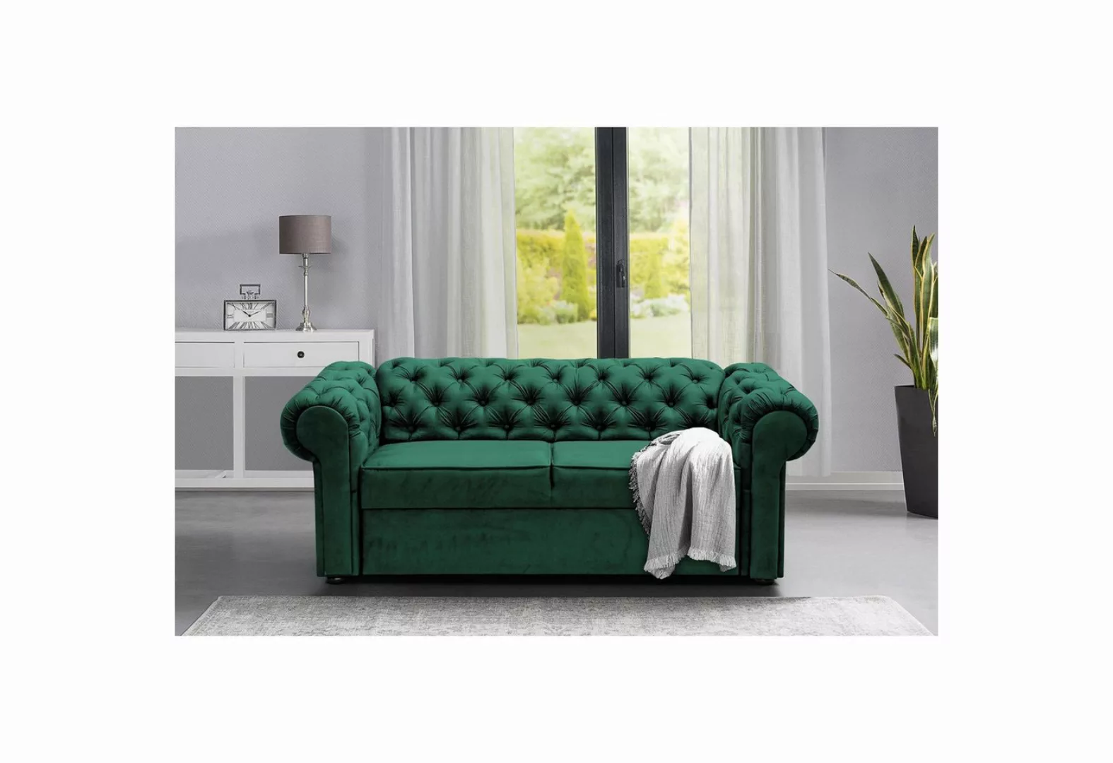 MOEBLO 2-Sitzer Sofa AVIA, Chesterfield Couch Polstermöbel Sitzmöbel Wohnzi günstig online kaufen