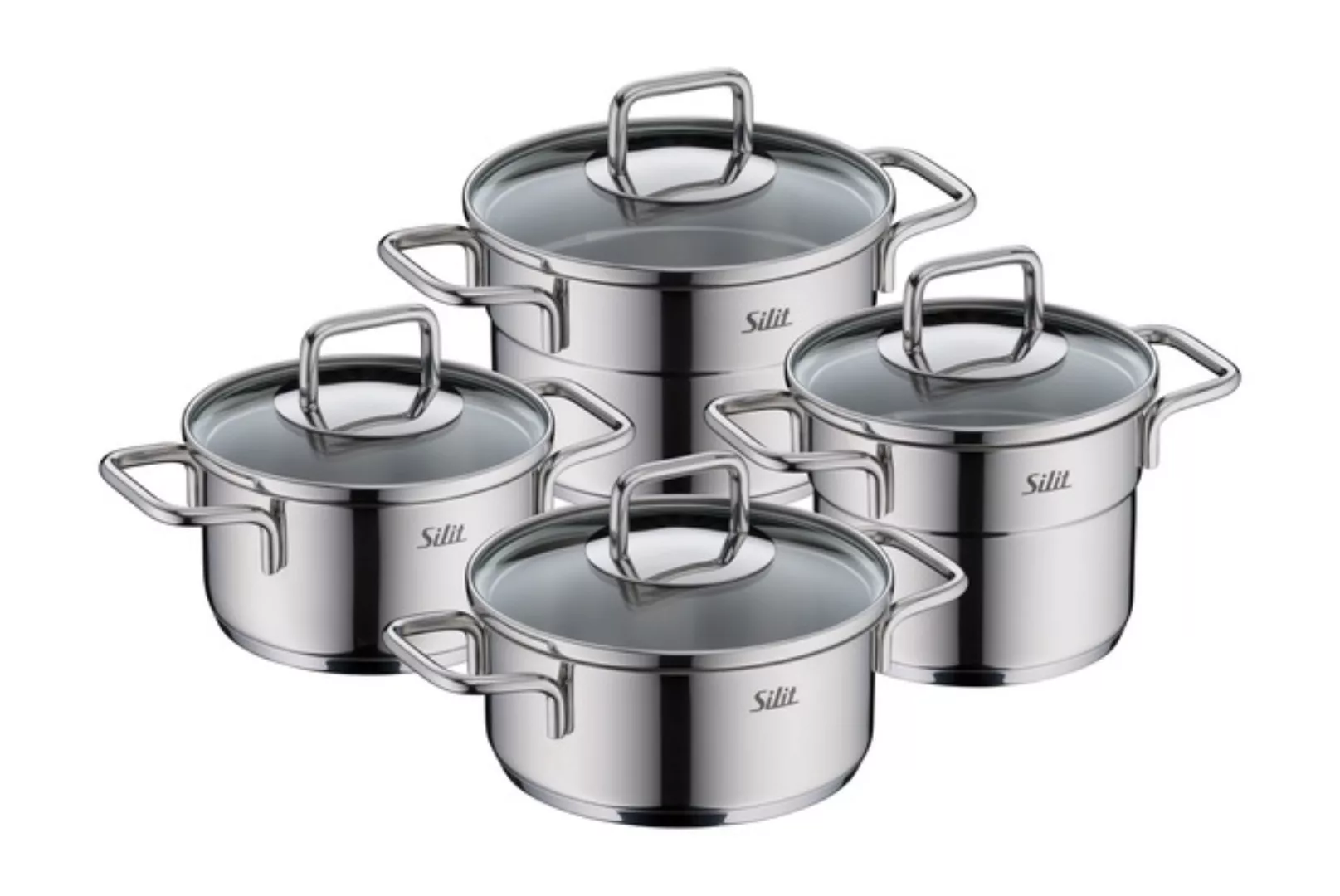 Silit Topf-Set »Extra Cook«, Edelstahl 18/10, (Set, 8 tlg., 4-teiliges Mini günstig online kaufen