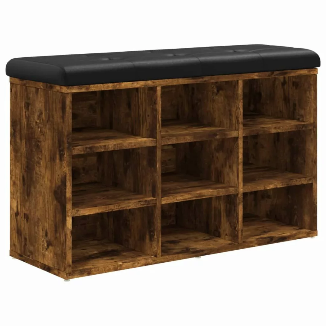 vidaXL Sitzbank Schuhbank Räuchereiche 82x32x50 cm günstig online kaufen