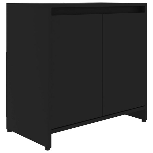 DOTMALL Badezimmerspiegelschrank Badezimmerschrank Schwarz 60x33x61 cm Holz günstig online kaufen