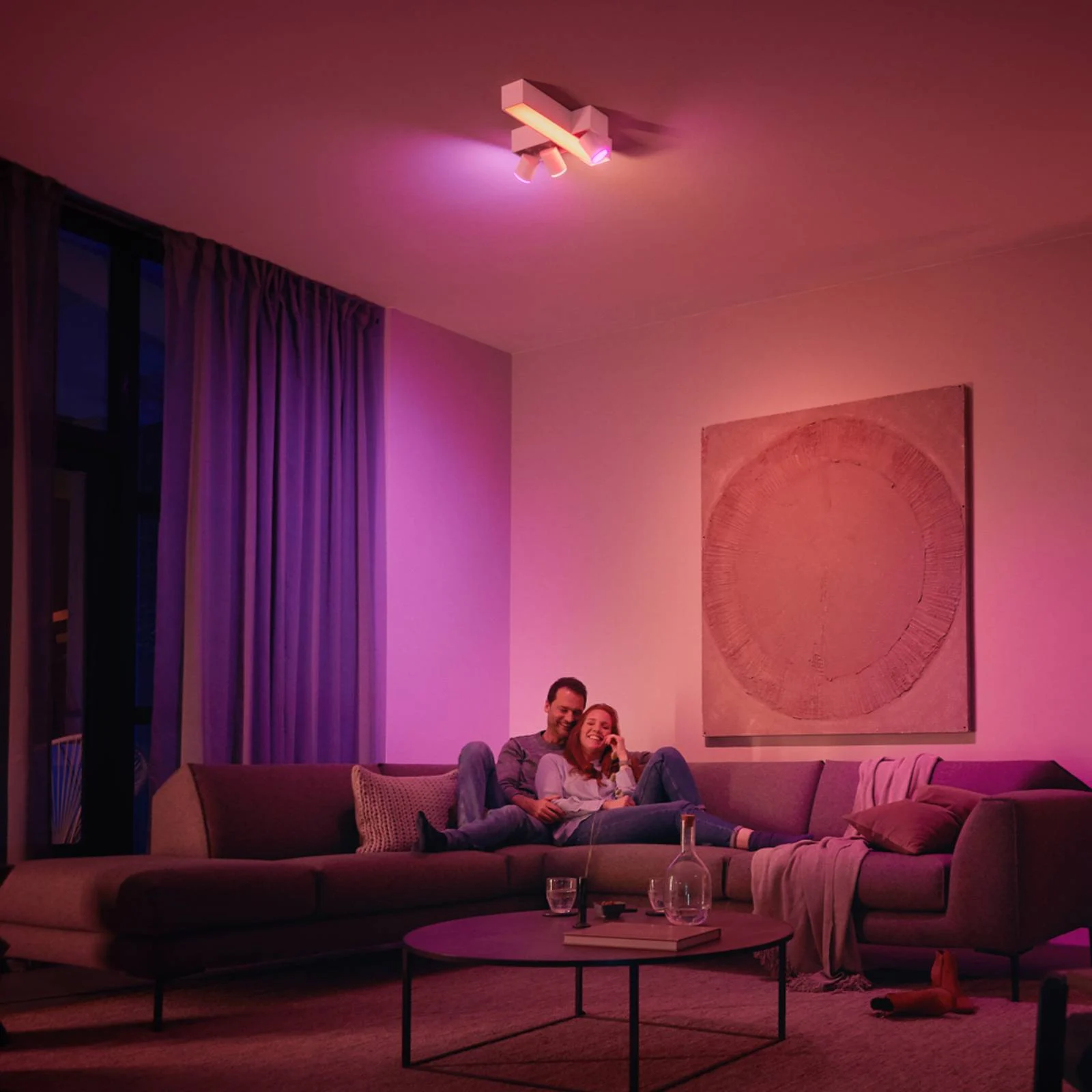 Philips Hue LED-Strahler Centris Cross, weiß, 3-flg. RGB CCT günstig online kaufen