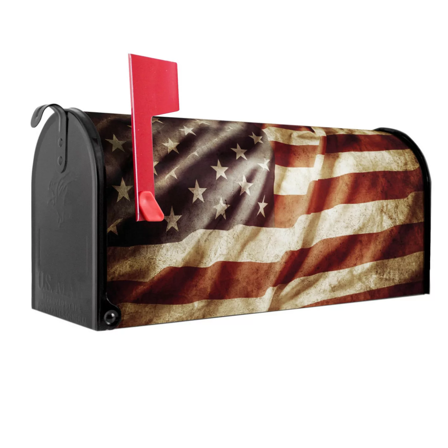 Banjado Amerikanischer Briefkasten Schwarz 48x22x16cm US Mailbox Letterbox günstig online kaufen