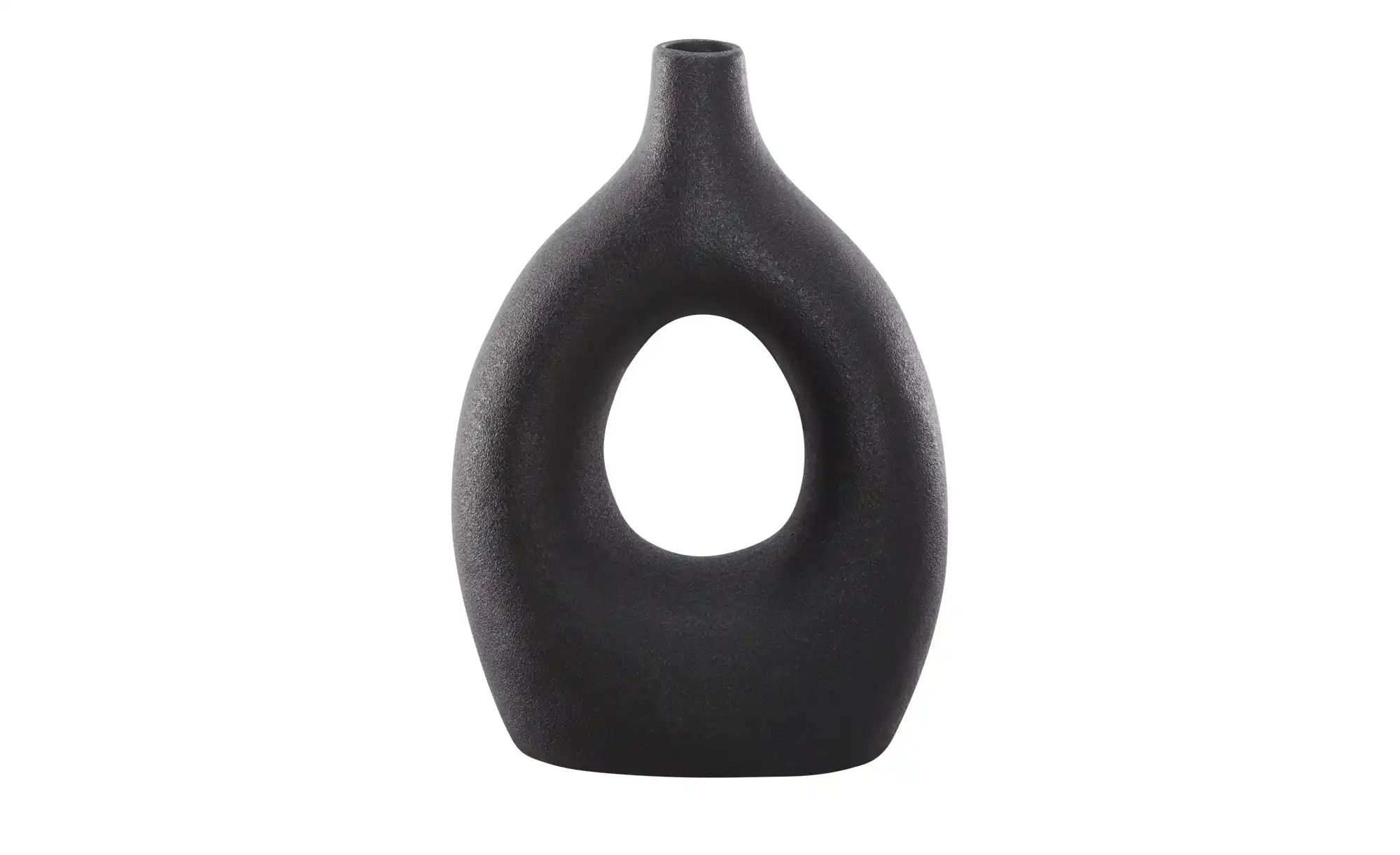 HOME STORY Vase ¦ schwarz ¦ Porzellan ¦ Maße (cm): B: 7 H: 19,7 Accessoires günstig online kaufen