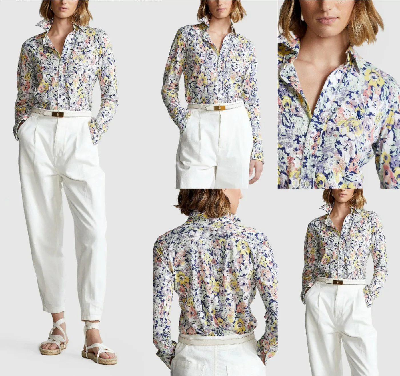 Ralph Lauren Blusentop POLO RALPH LAUREN Floral Hemdbluse Blouse Top Shirt günstig online kaufen