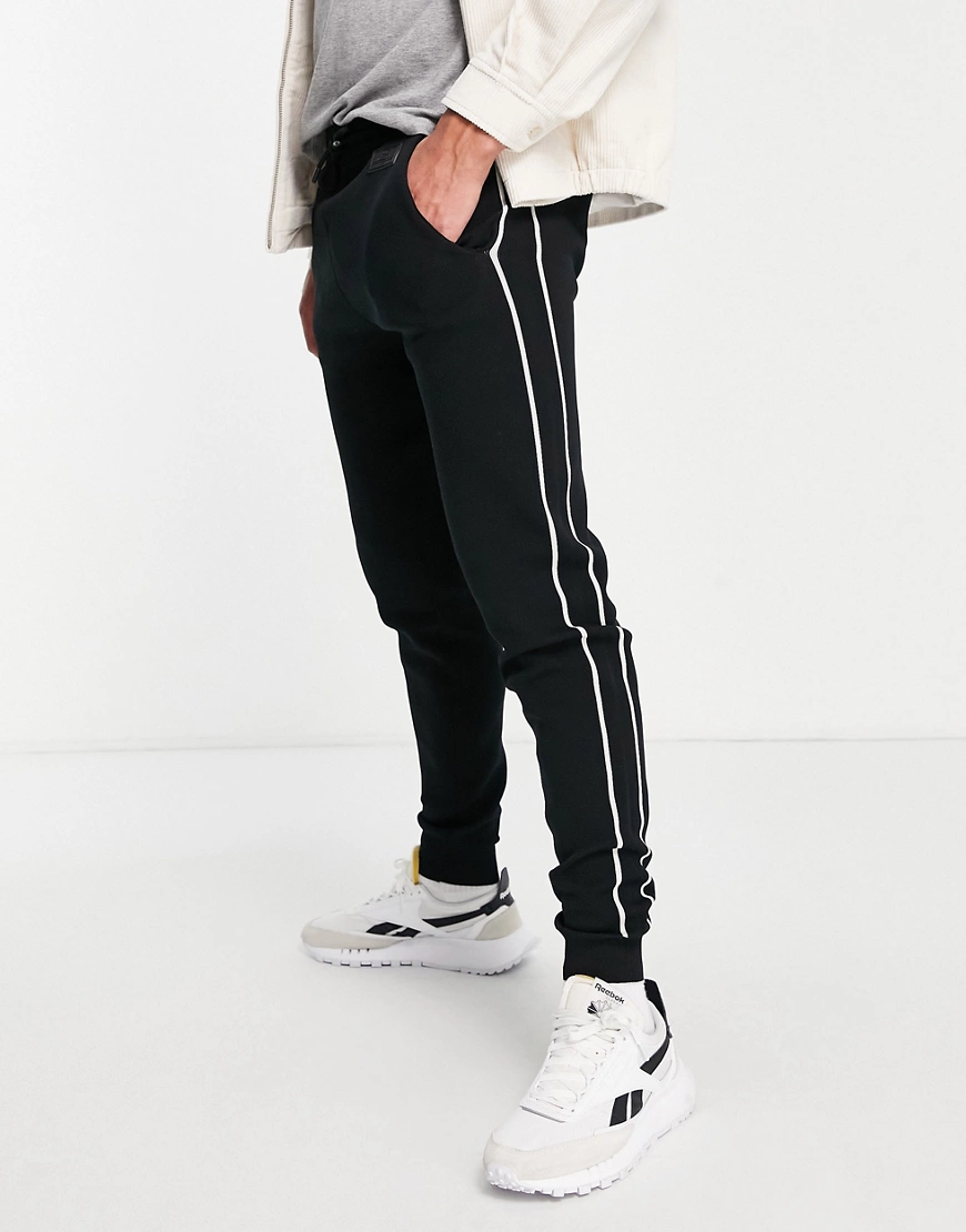 River Island – Strick-Jogginghose in Schwarz, Kombiteil günstig online kaufen