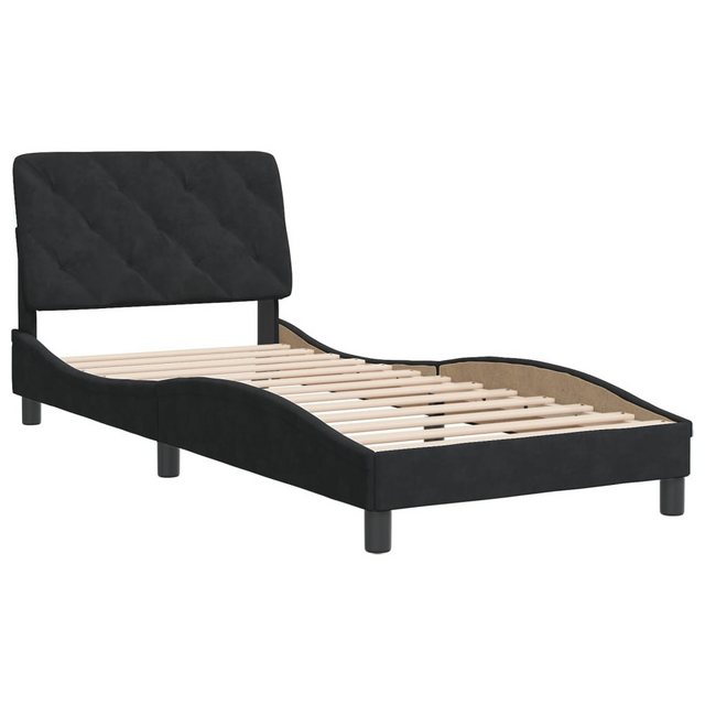 vidaXL Bett Bettgestell mit Kopfteil Schwarz 80x200 cm Samt günstig online kaufen