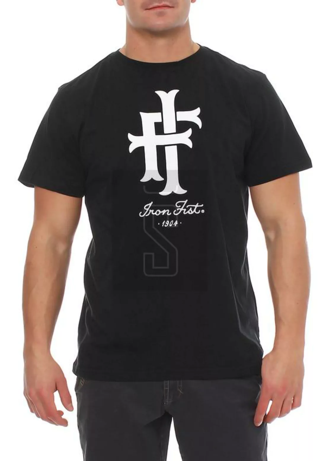 Iron Fist Herren T-Shirt Kurzarmshirt Shirt LOGO - T-Shirt schwarz günstig online kaufen