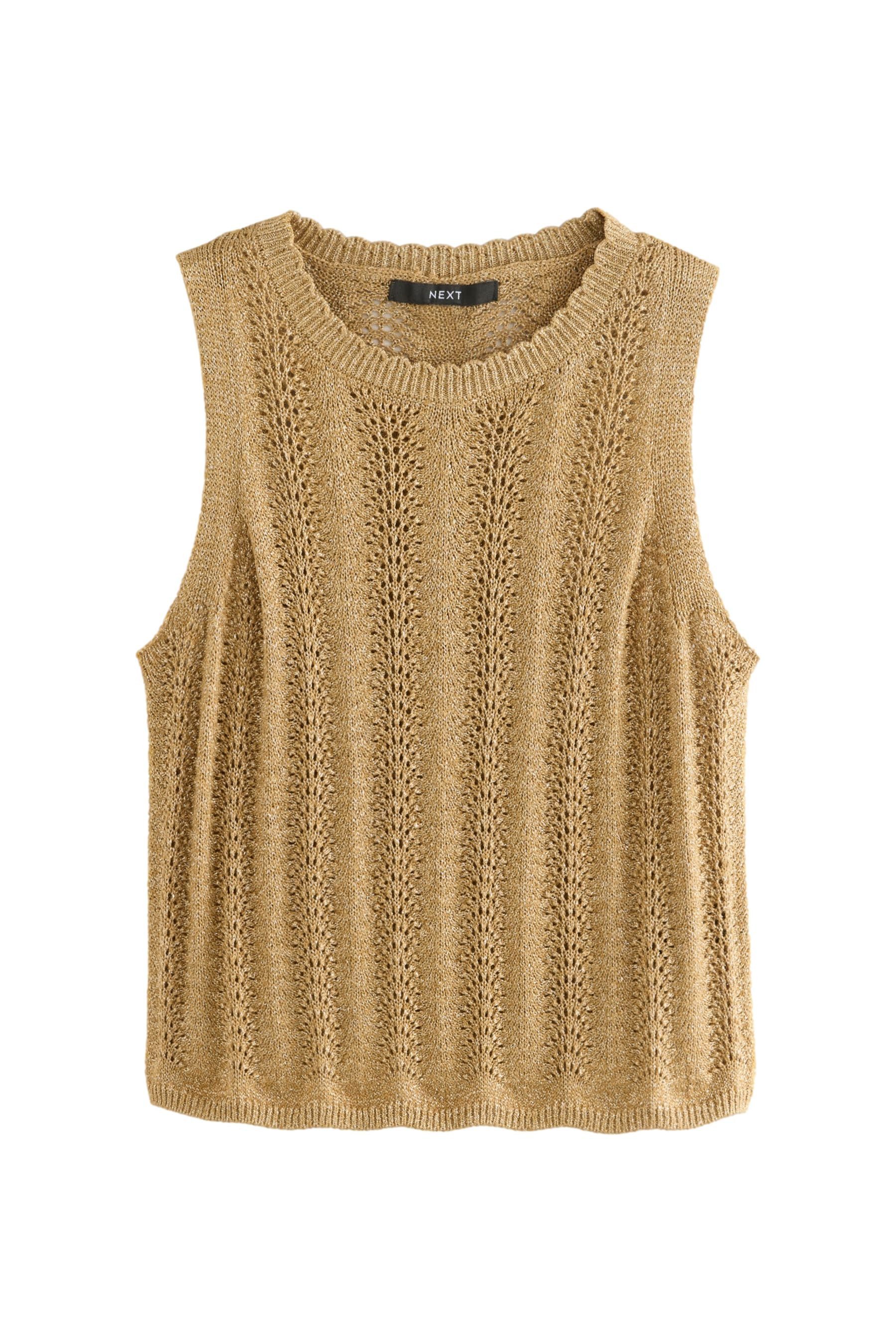 Next Stricktop Glitzerndes Tanktop mit Ziernähten günstig online kaufen