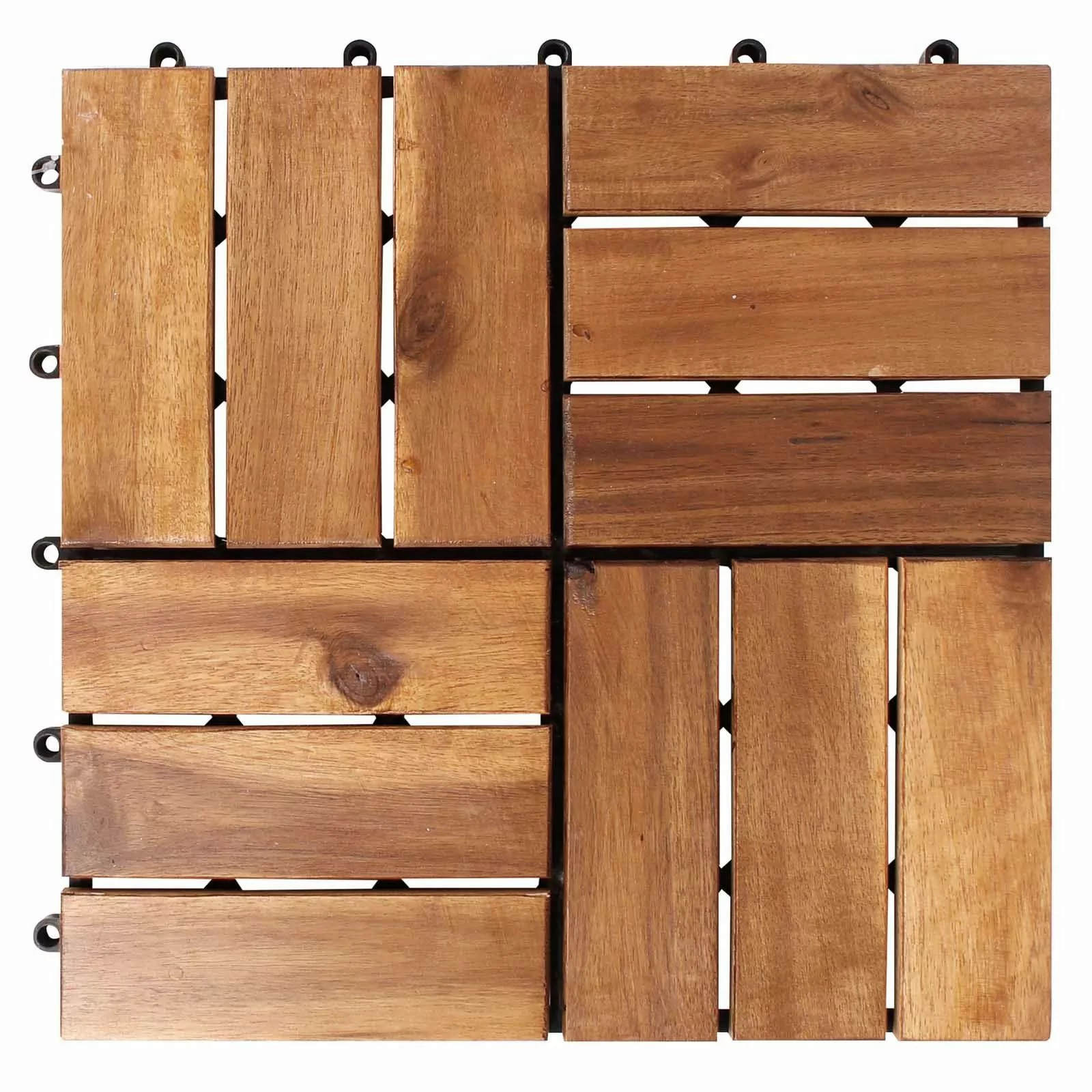 HAC24 Klickfliese Holzfliesen Akazien Holz Terrassenfliesen günstig online kaufen