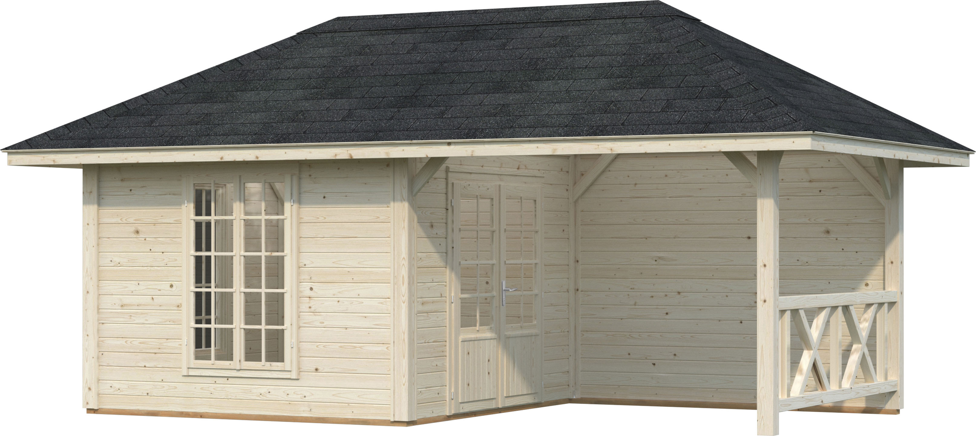 Palmako Holzpavillon "Bianca 16,6 m² Set 8", BxTxH: 588x300x323 cm günstig online kaufen