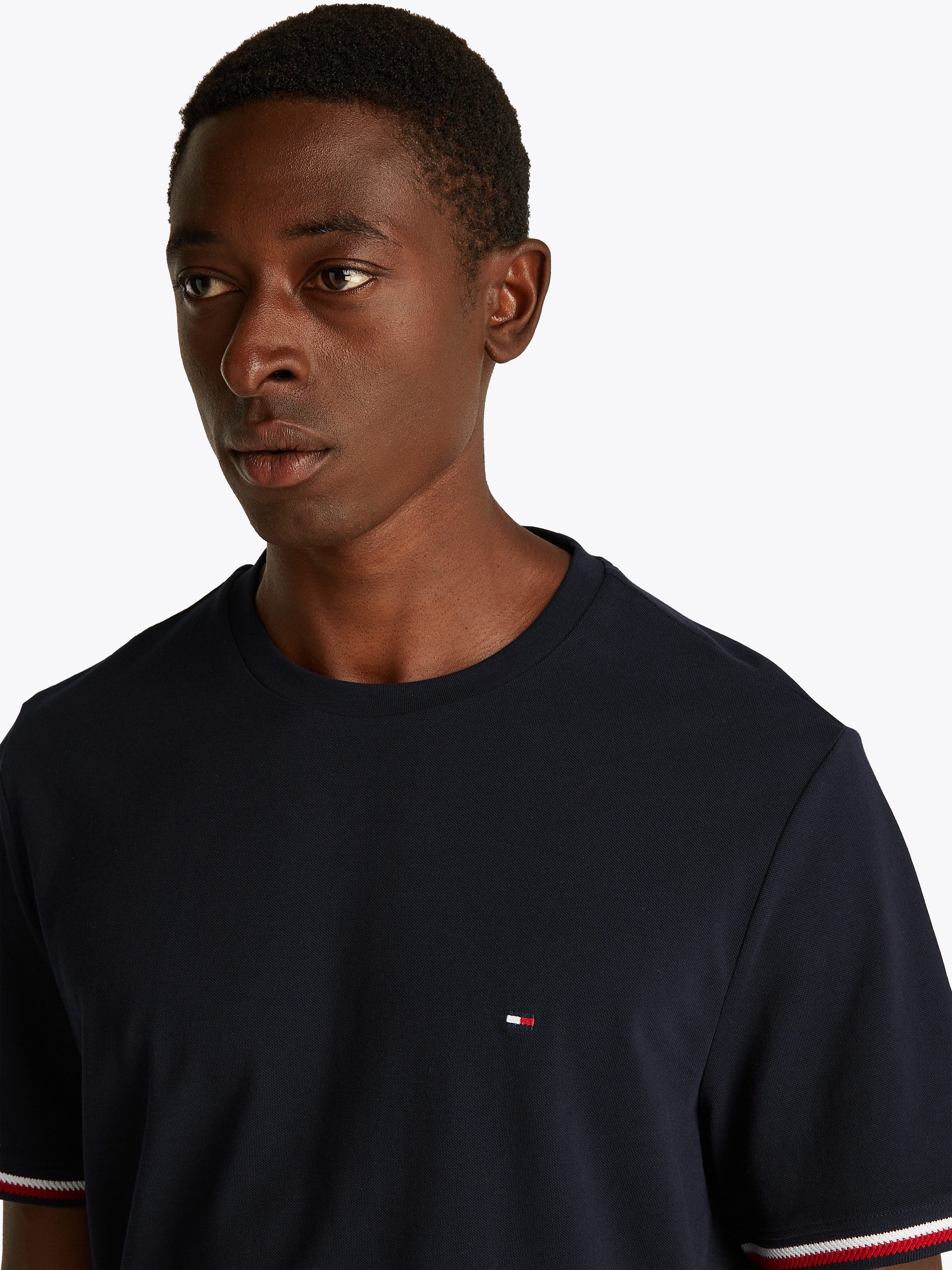 Tommy Hilfiger T-Shirt GLOBAL STRIPE CUFF günstig online kaufen