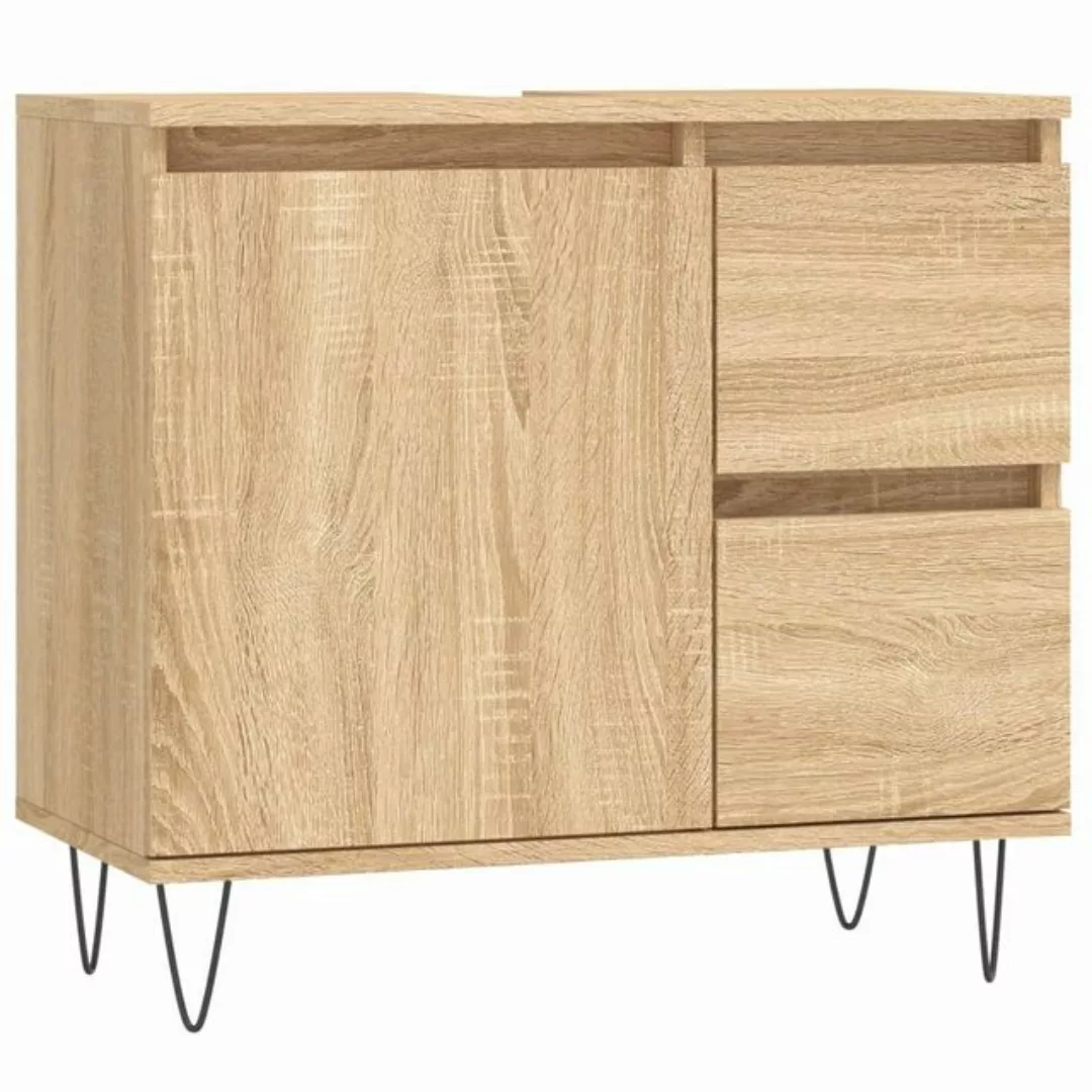 vidaXL Badezimmerspiegelschrank Badschrank Sonoma-Eiche 65x33x60 cm Holzwer günstig online kaufen