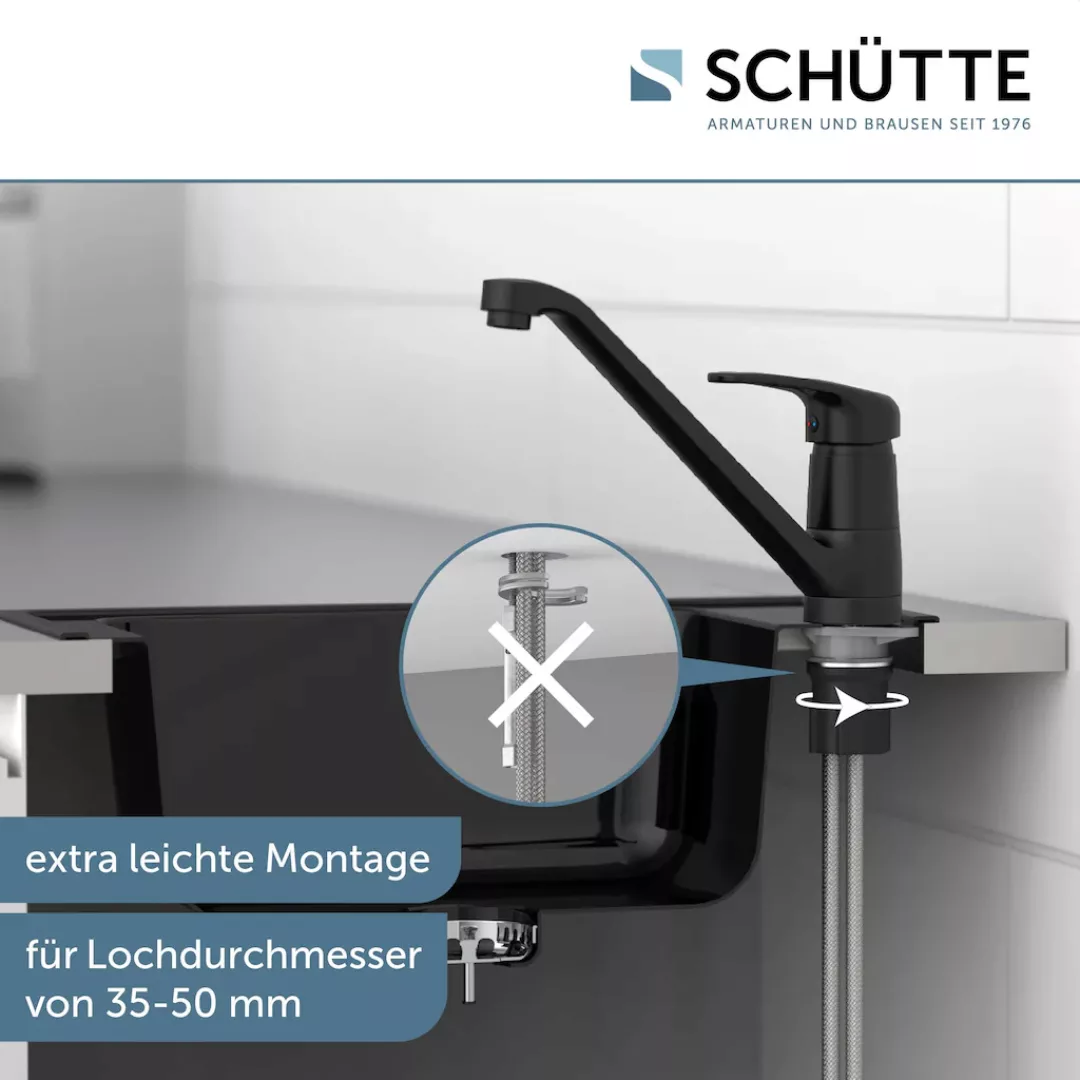 Schütte Küchenarmatur Grande Matt Schwarz günstig online kaufen