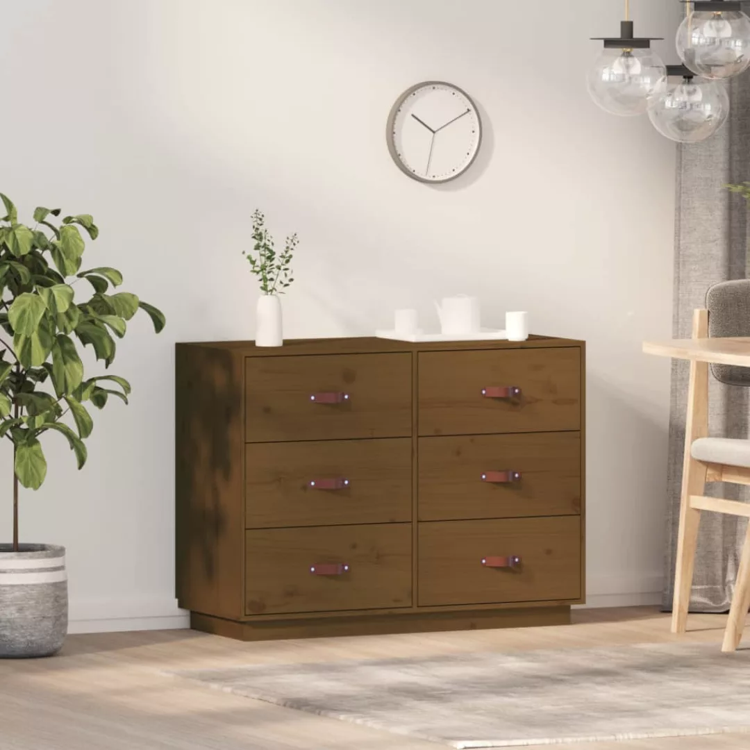 Vidaxl Sideboard Honigbraun 100x40x75 Cm Massivholz Kiefer günstig online kaufen