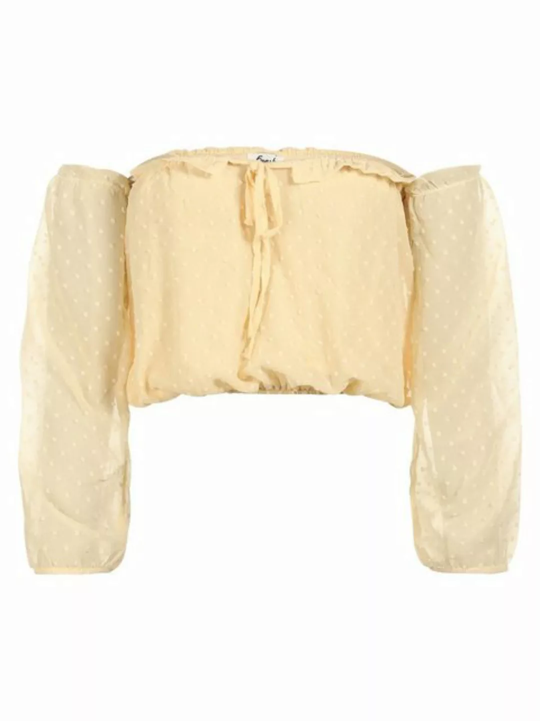 Freshlions Dirndlbluse Schulterfreie Bluse in gelb - S Rüschen, keine Angab günstig online kaufen