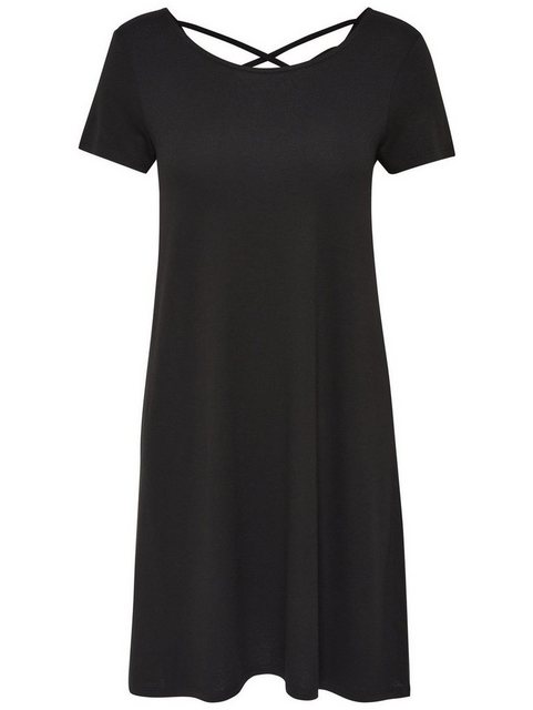 ONLY Shirtkleid Lockeres Mini Basic Shirtkleid mit Rücken Ausschnitt ONLBER günstig online kaufen