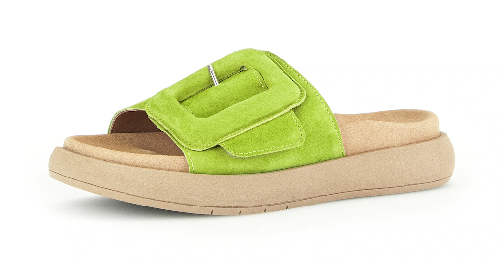 Gabor Pantolette, Plateau, Sommerschuh, Schlappen mit großer Zierschnalle günstig online kaufen