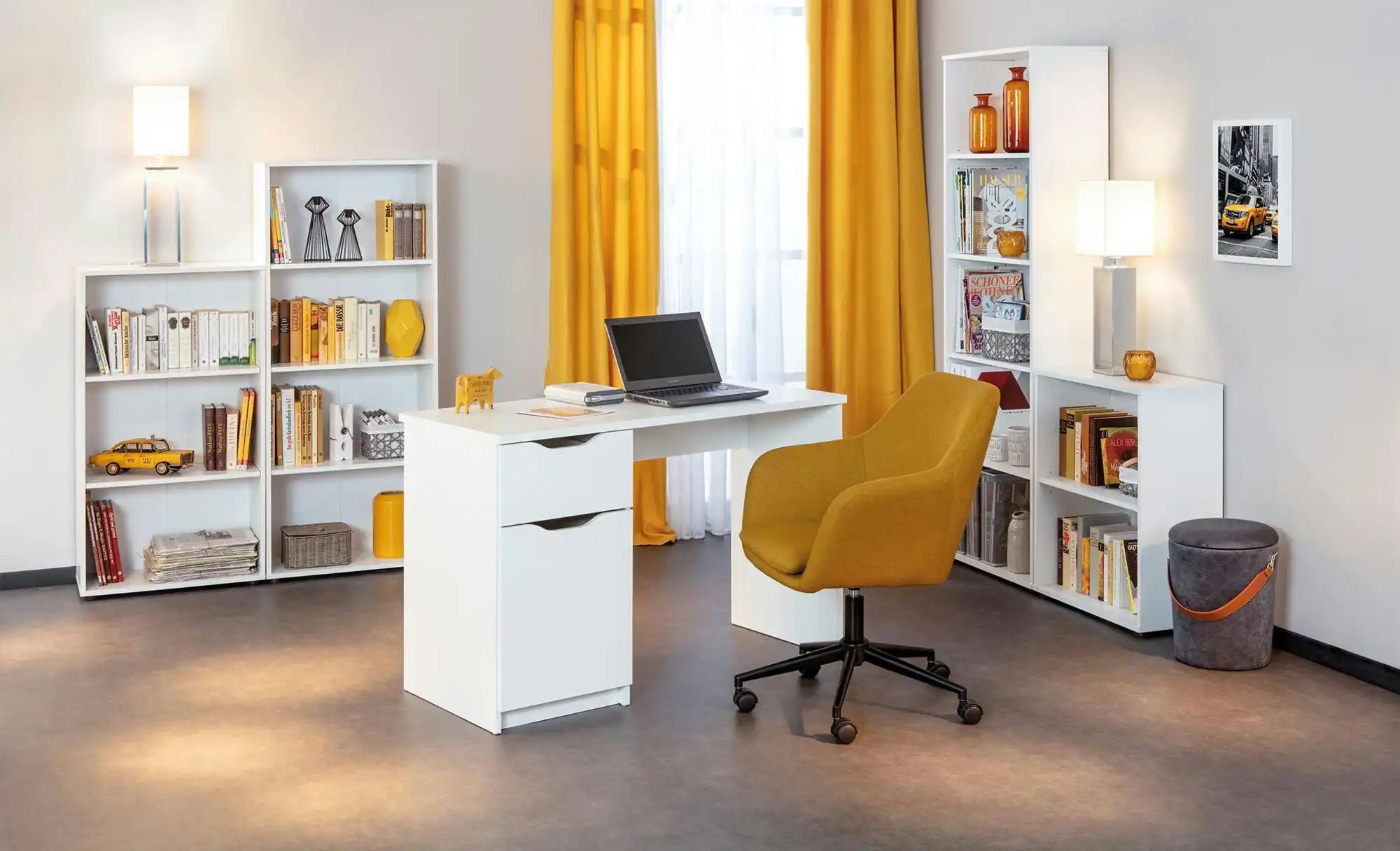 Bücherregal   Arco 3 ¦ weiß ¦ Maße (cm): B: 60 H: 145 T: 30.0 Regale > Büro günstig online kaufen