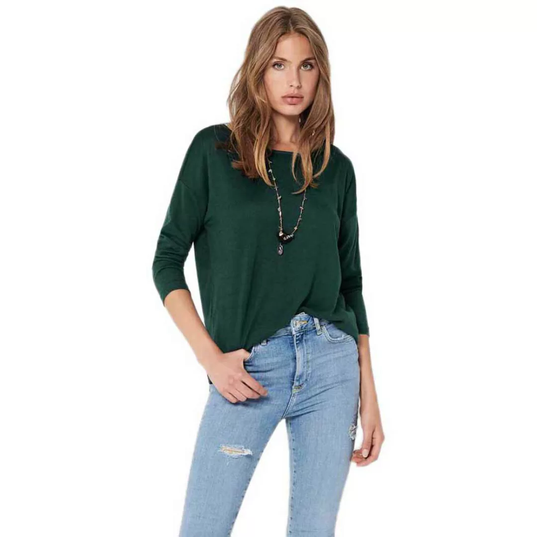 Only Elcos Solid Langarm-t-shirt S Green Gables / Detail Melange günstig online kaufen