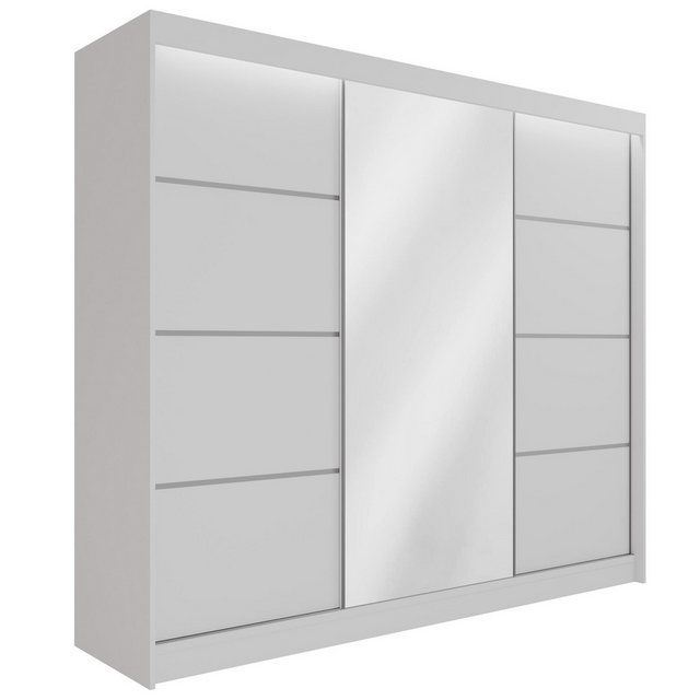 ALTDECOR Schiebetürenschrank PAOKI (Kleiderschrank Aluminium-Leisten, Spieg günstig online kaufen