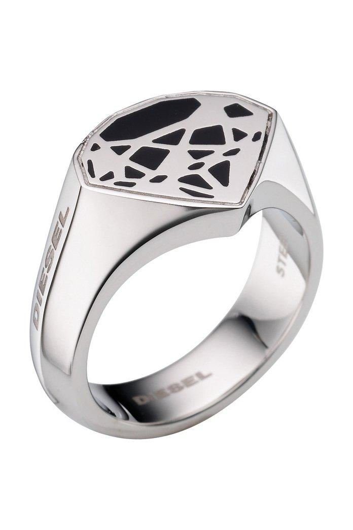 Diesel Fingerring DX0131040510, aus Edelstahl, Silber, günstig online kaufen